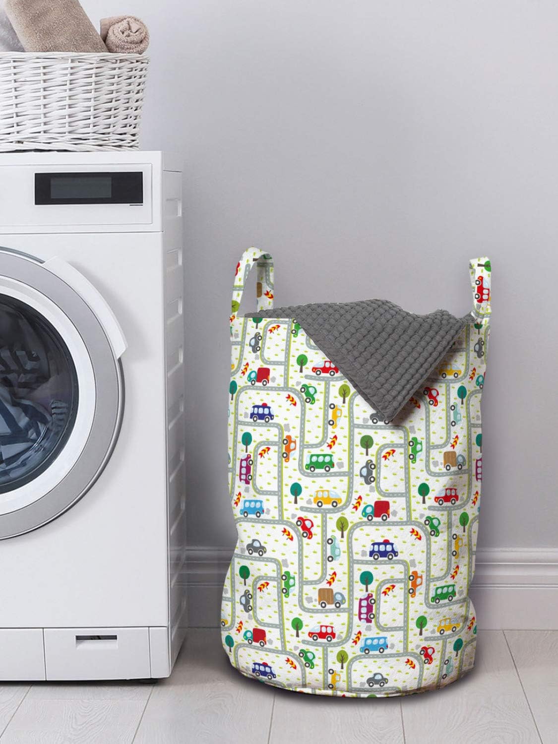 Vibrant Design Car Laundry Bag with Two Handles