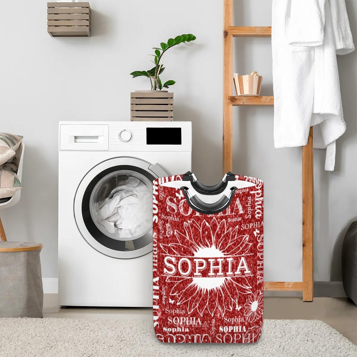 Custom Name Laundry Basket with Collapsible Design
