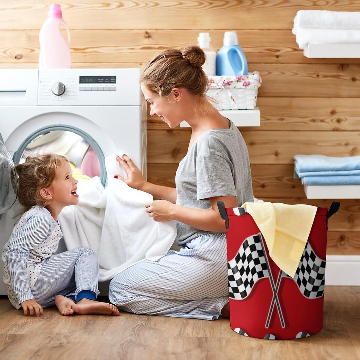 Race Car Racing Foldable Laundry Basket
