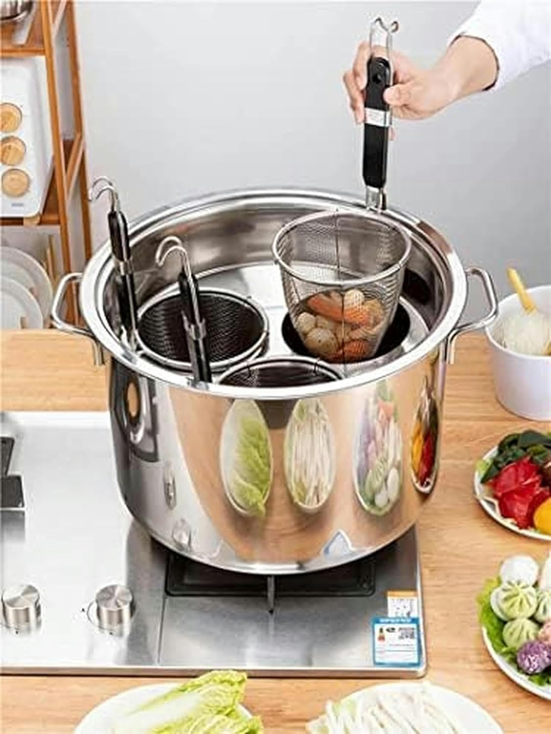 UNbit 201 Stainless Steel Pasta Cooker Set with Strainer Baskets