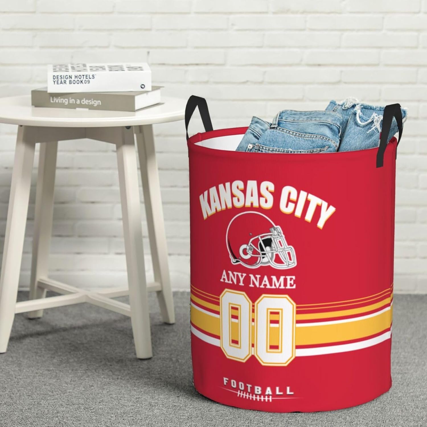 Personalized Football-Style Laundry Hamper