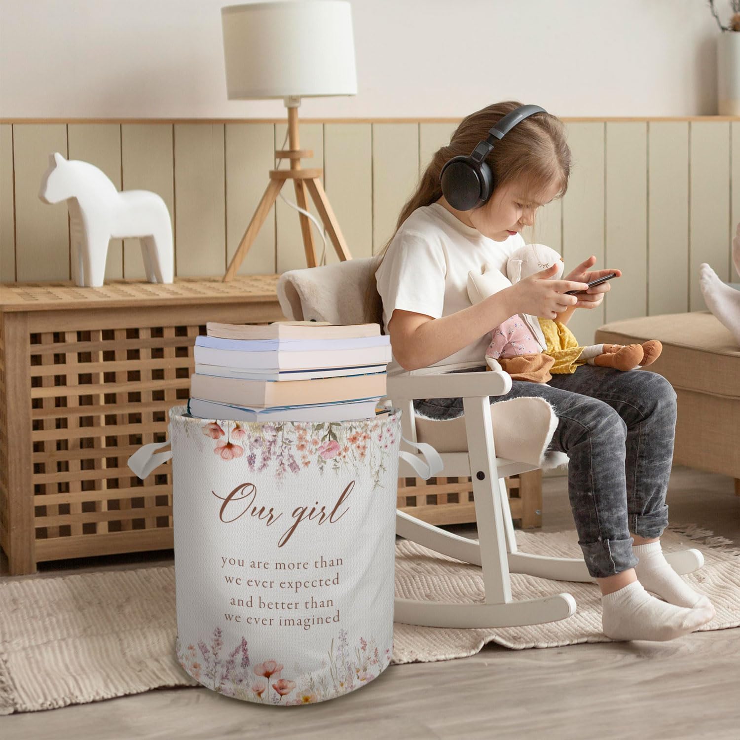 Stylish Baby Girl Laundry Basket with Cute Storage Solutions
