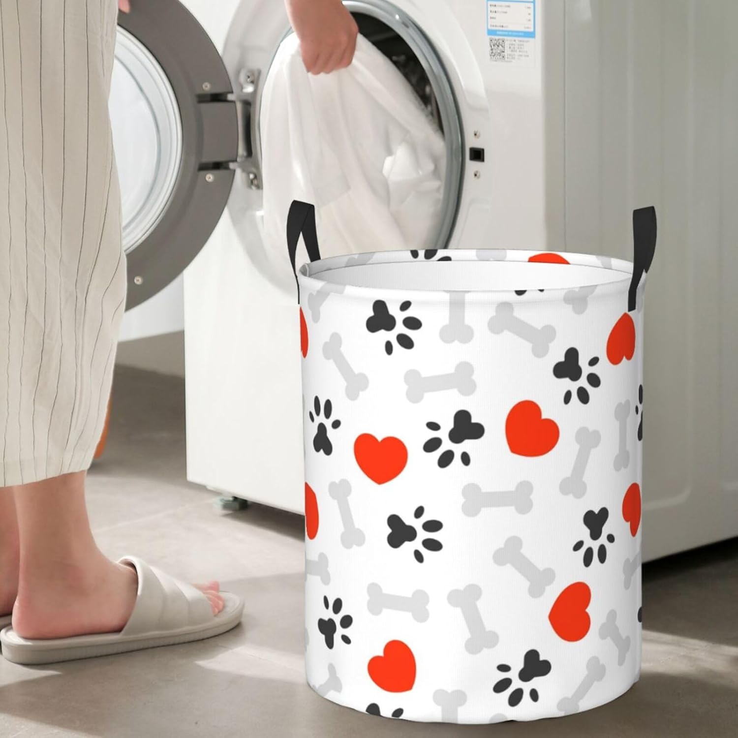 Collapsible Laundry Basket with Handles