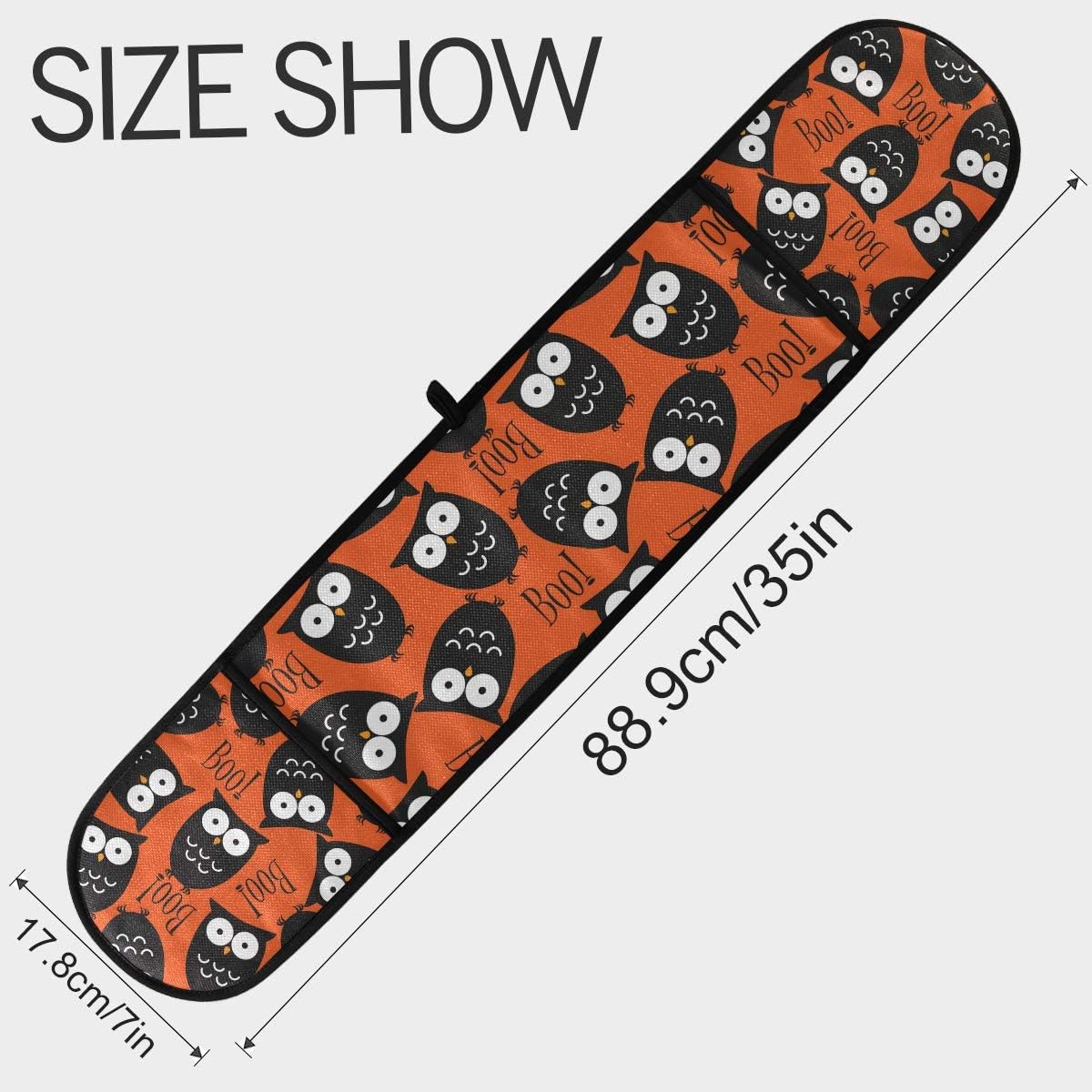 ZZXXB Halloween Owl Boo Double Oven Mitt Heat Resistant Kitchen Gloves