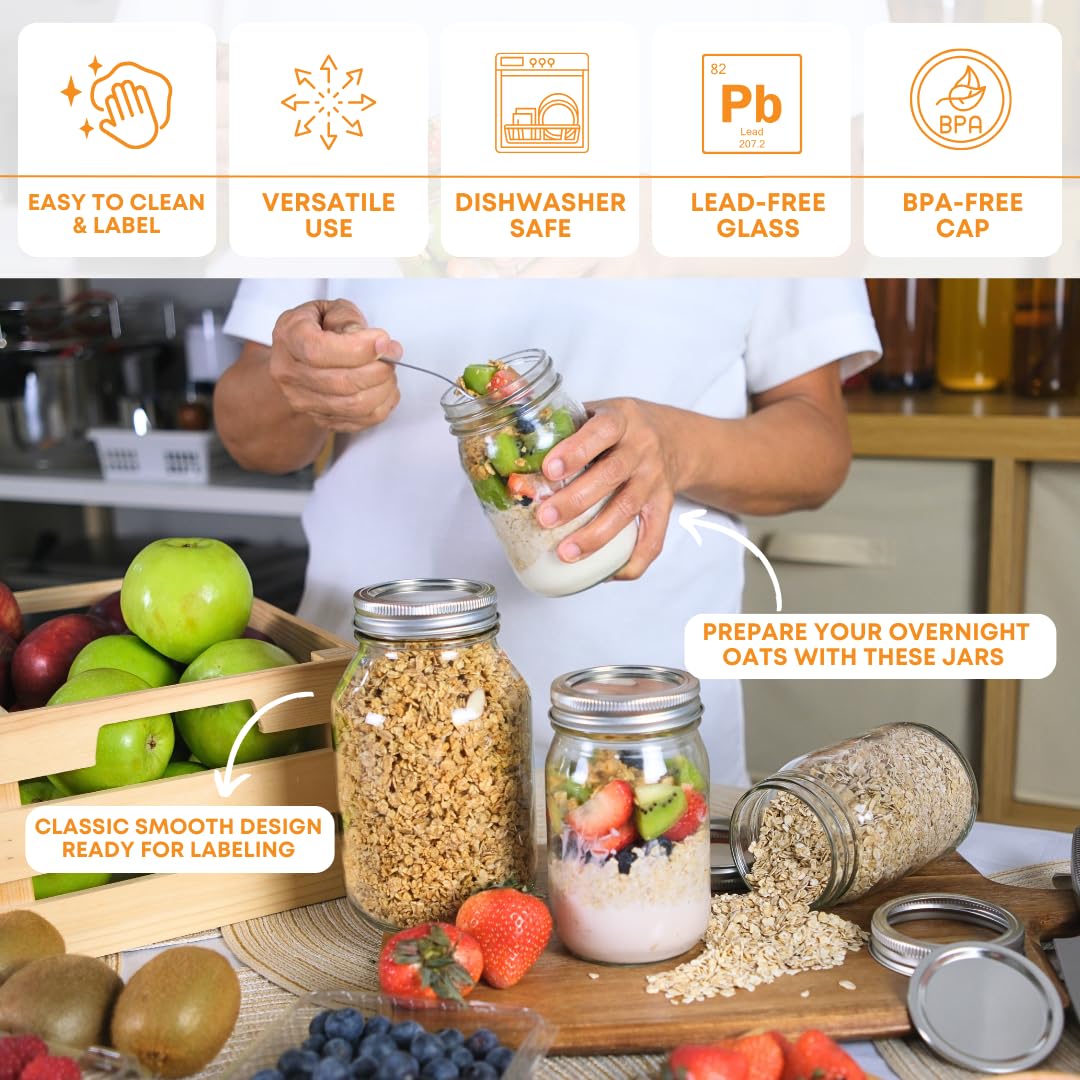 FastRack 32 oz Mason Jars