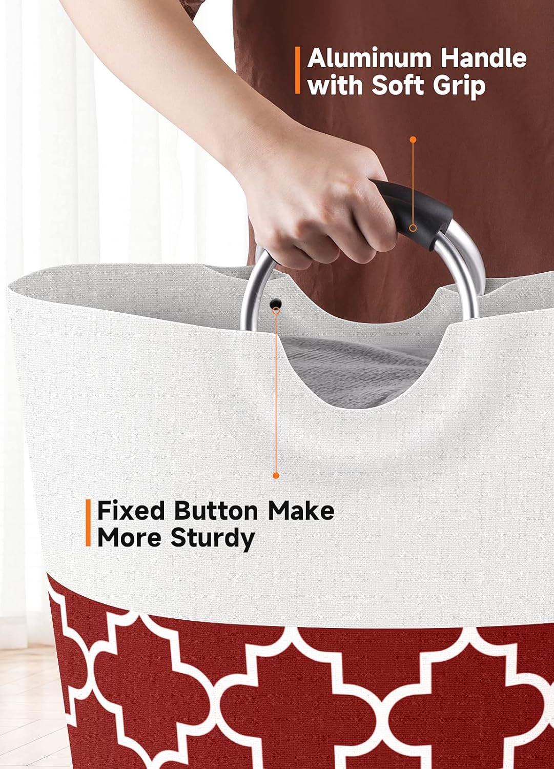 Fabspace Large Capacity Laundry Basket with Handles and Waterproof Design