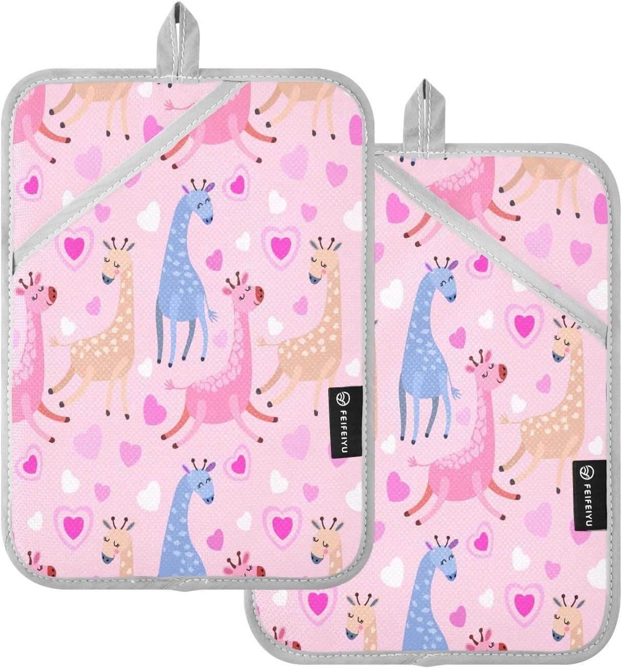 Cute Giraffe Pot Holder Set