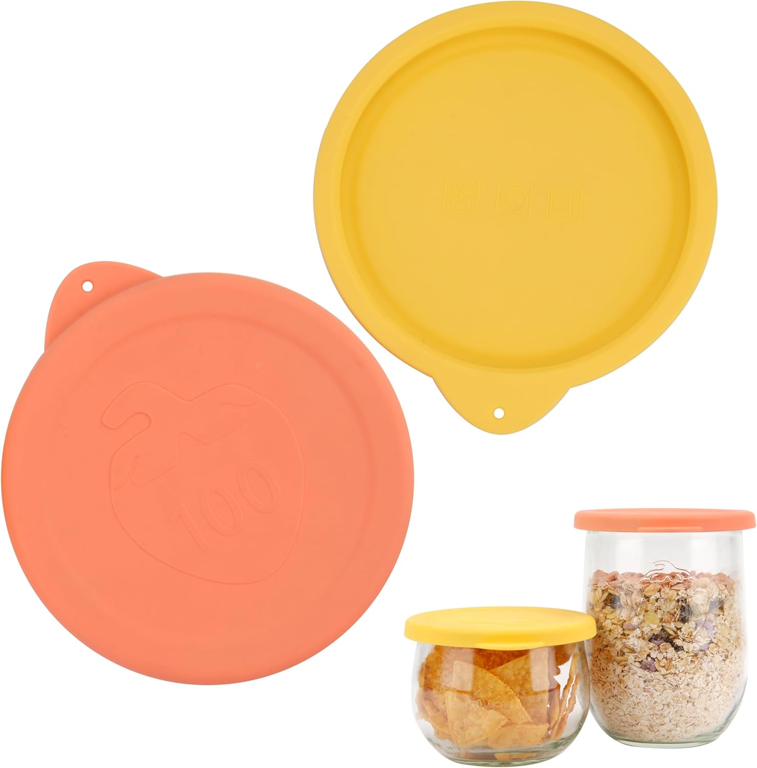 2 Pk 100mm Silicone Lids for Weck Jars