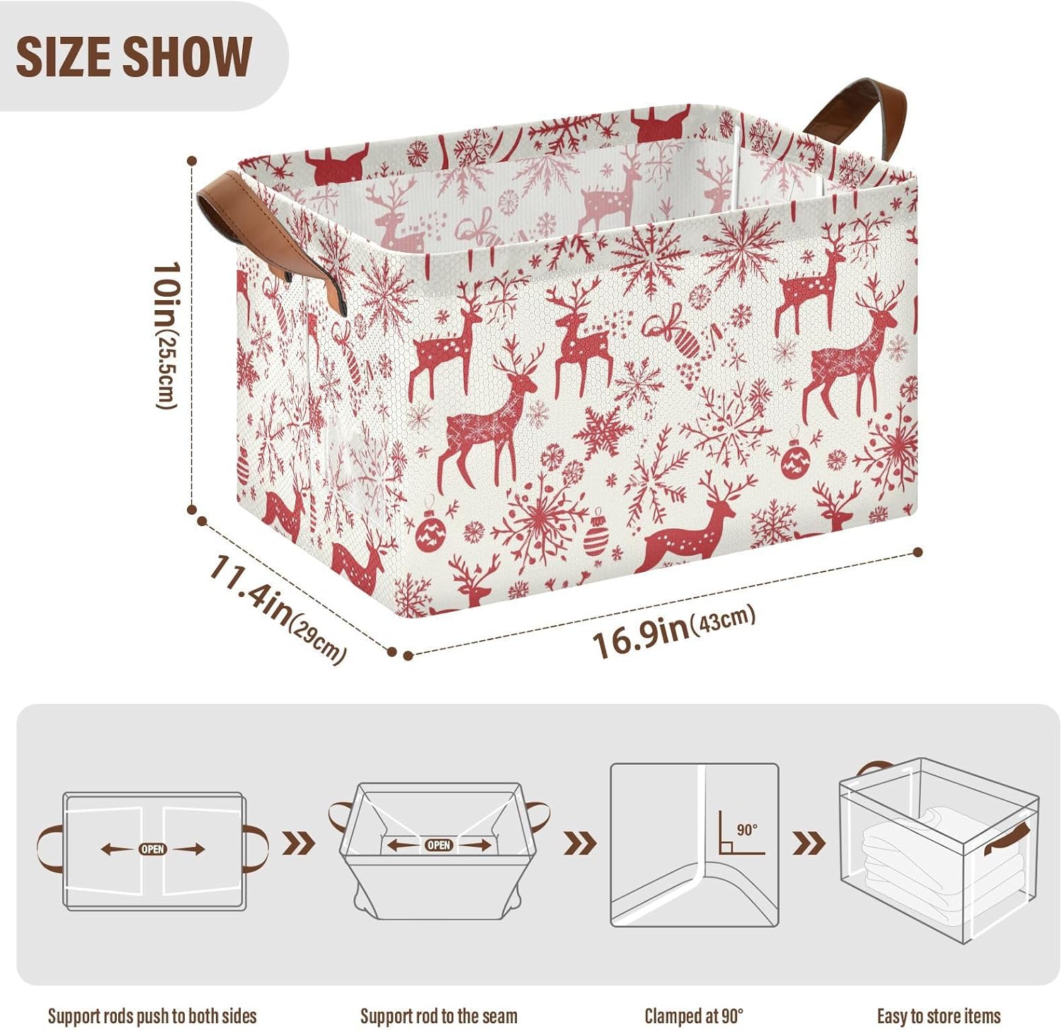 Christmas Reindeer Storage Bin