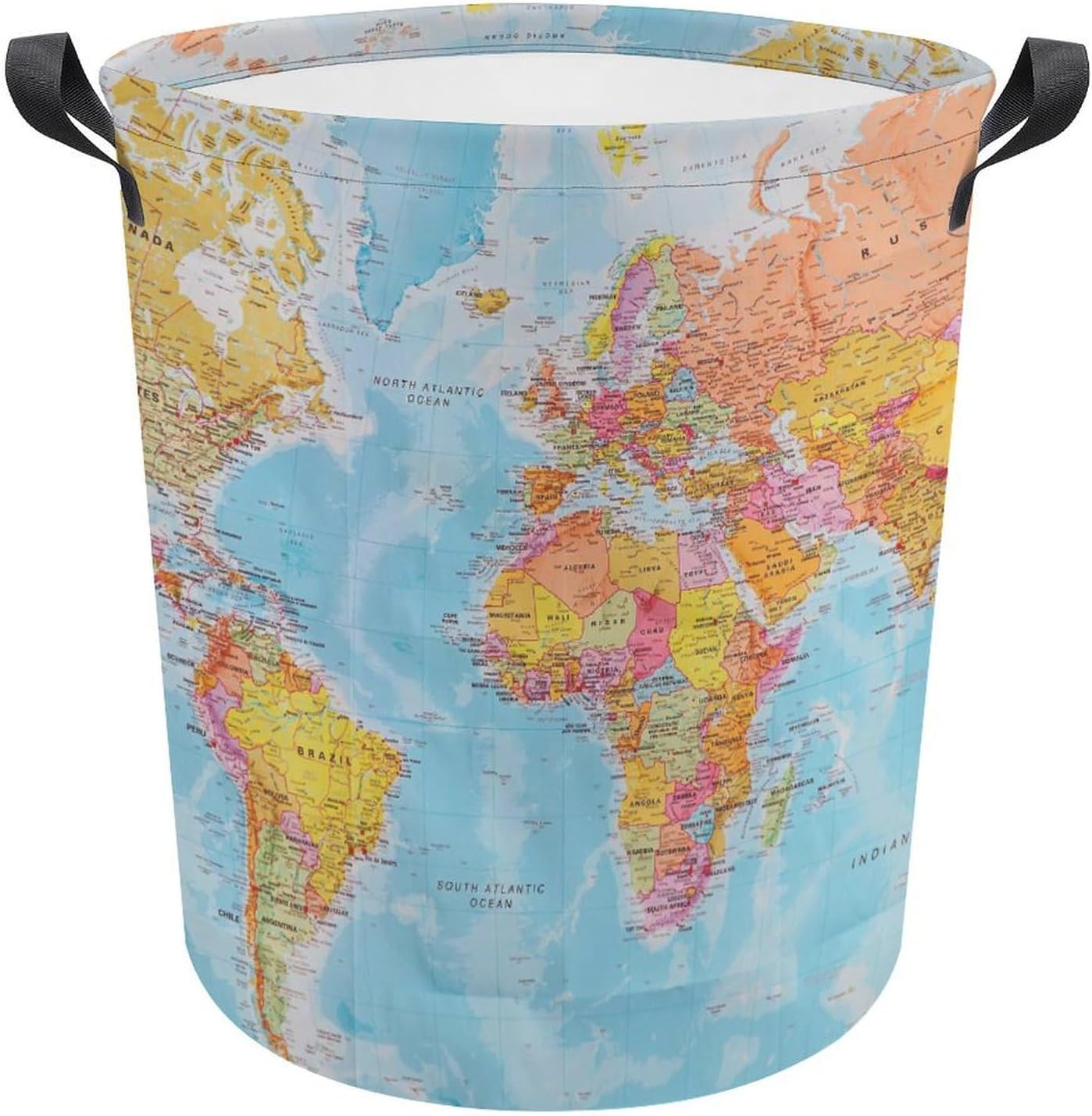 World Map Laundry Hamper