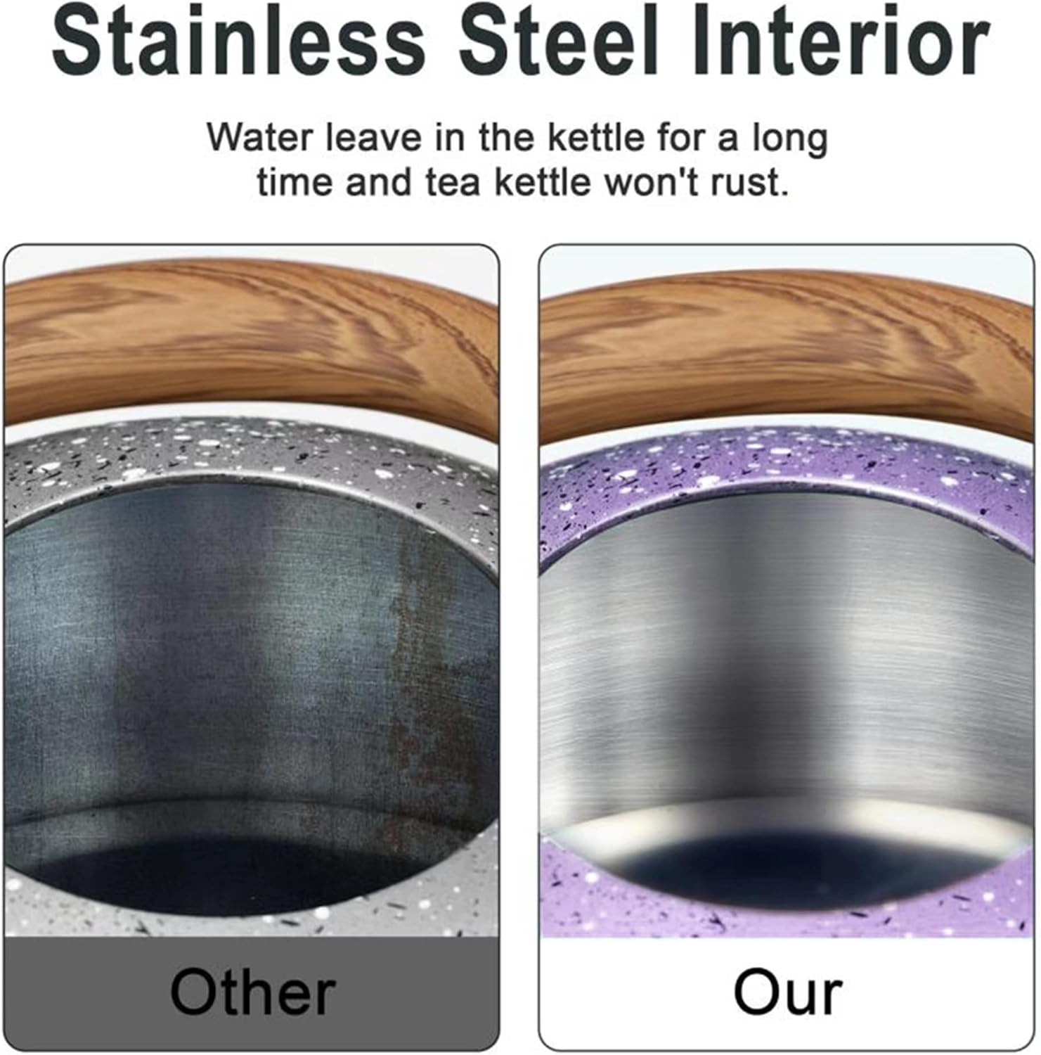 Sturdy Whistling Design Premium Stainless Steel Tea Kettle for Home Use