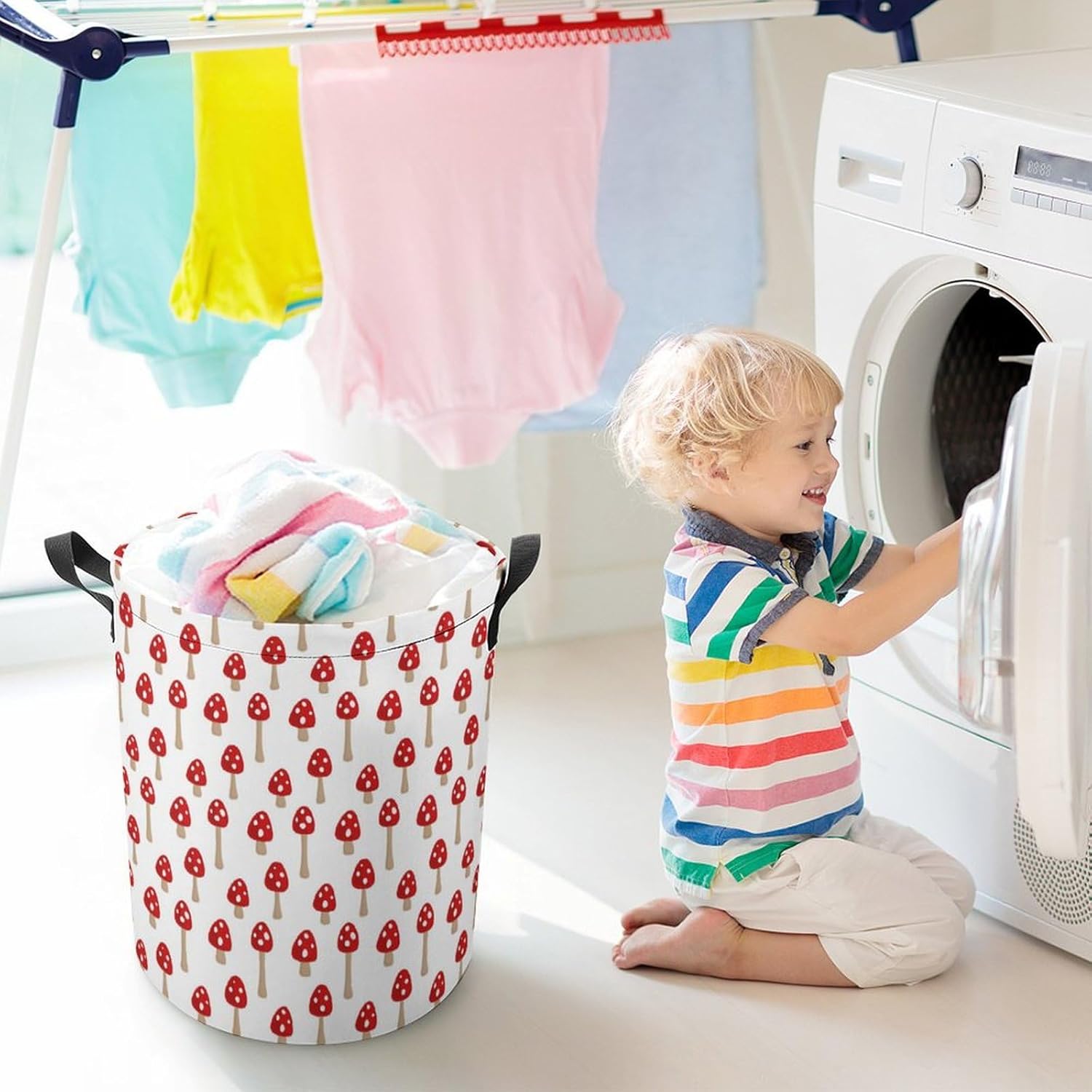 Collapsible Laundry Hamper - Durable Dustproof Space-Saving Storage
