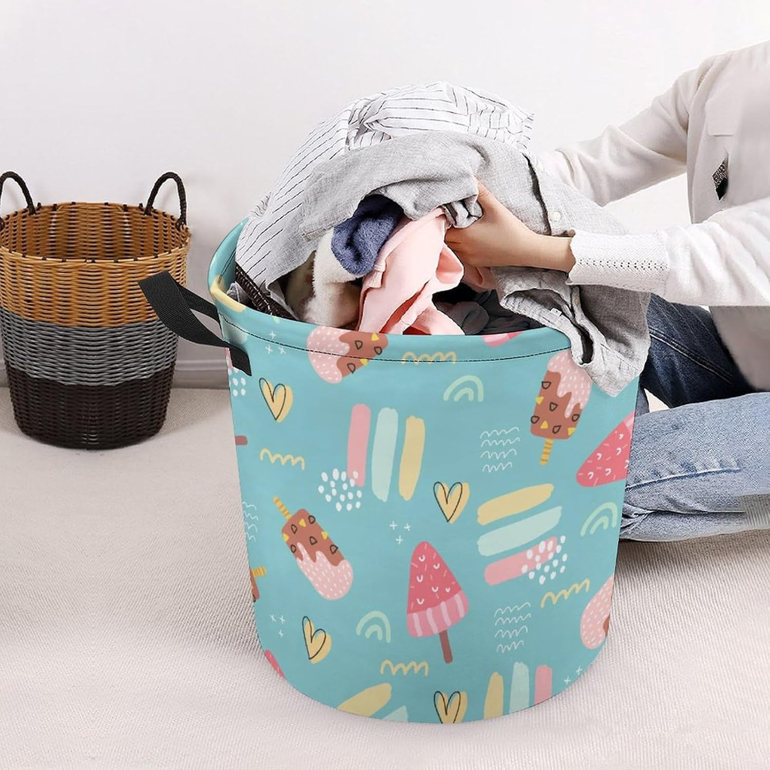 Summer Fun Ice Cream Laundry Hamper