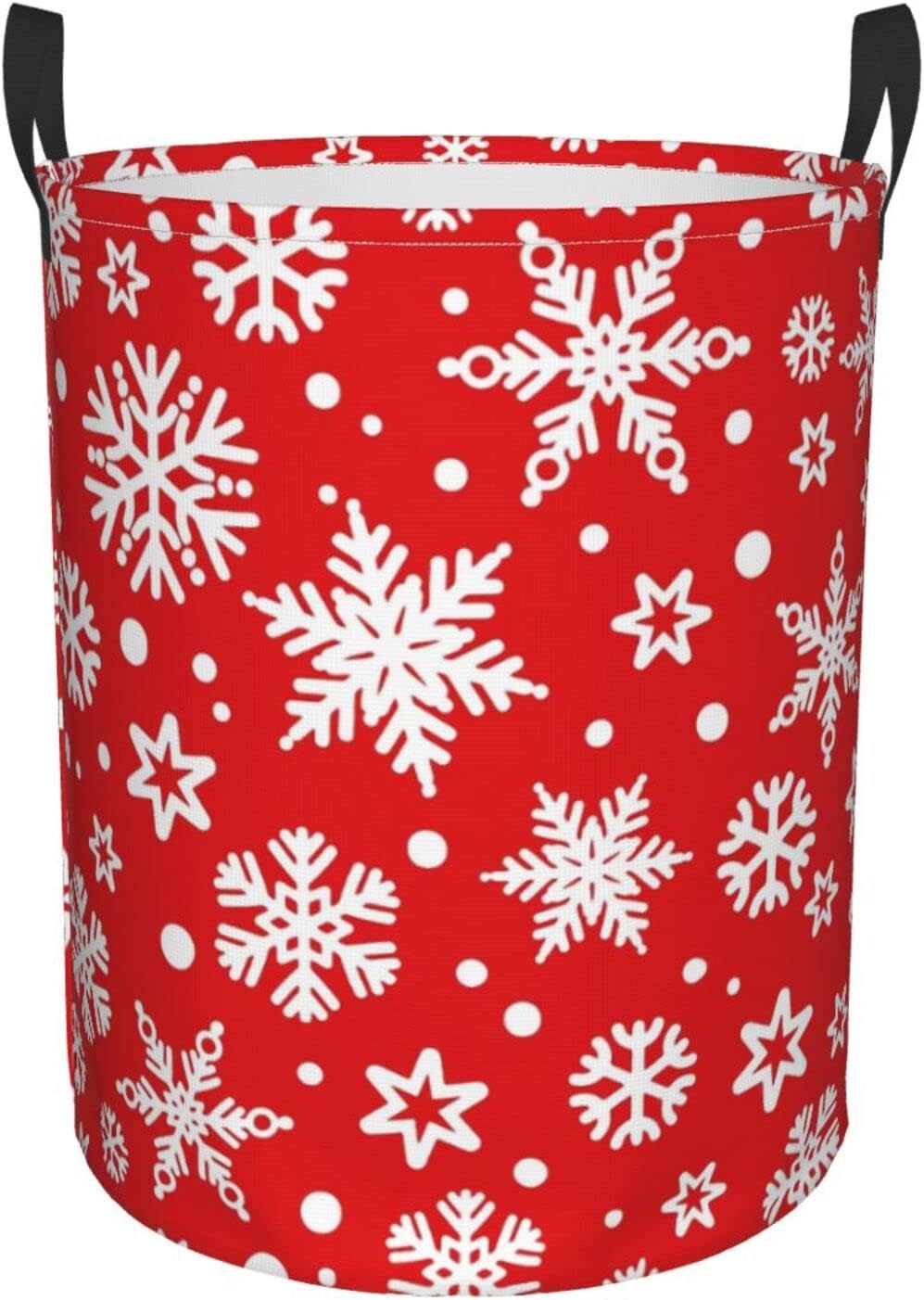AFHYZY Snowflake Laundry Hamper - Collapsible with Handles Easy Carry Durable Storage Basket
