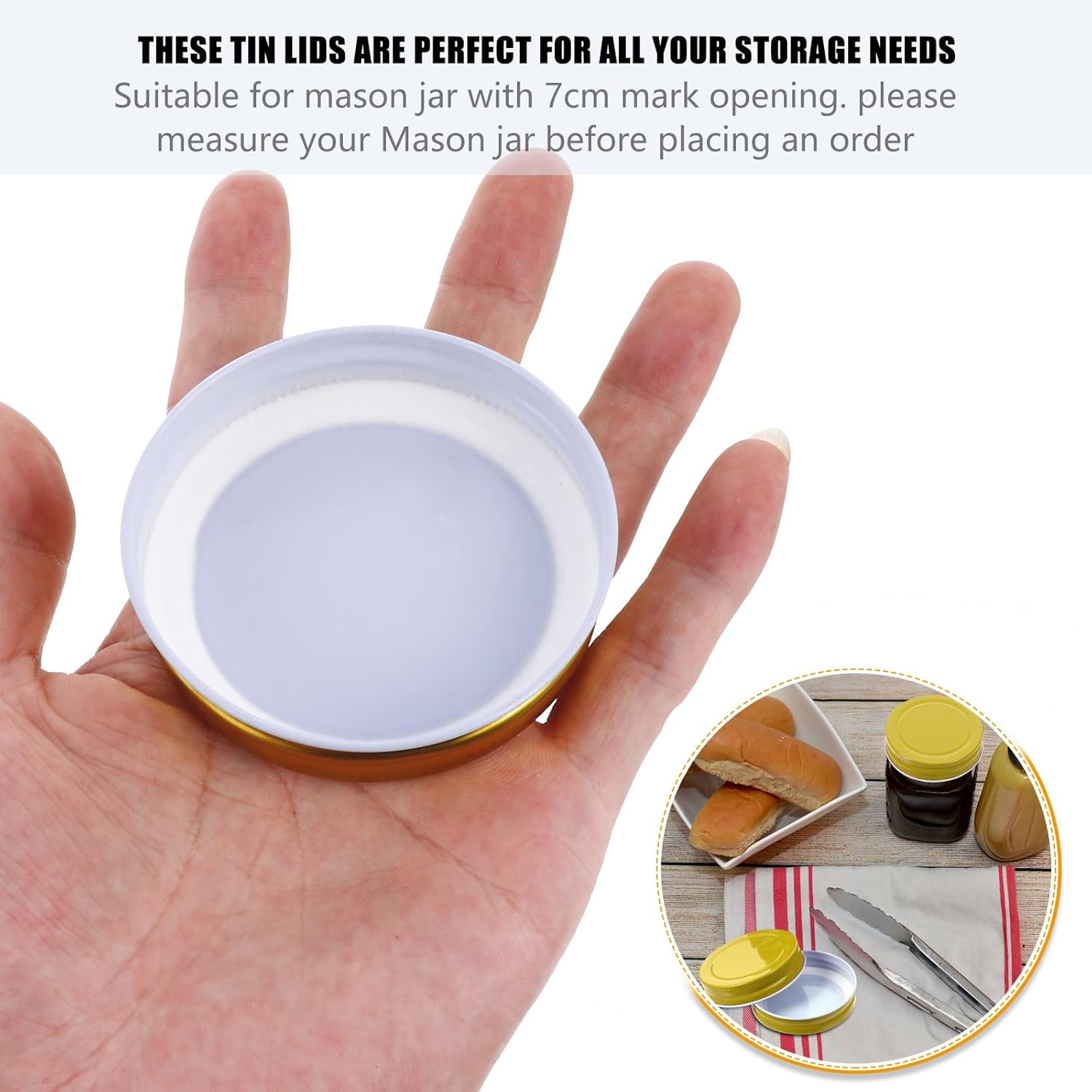 12pcs Tinplate Jar Lids for Canning Storage