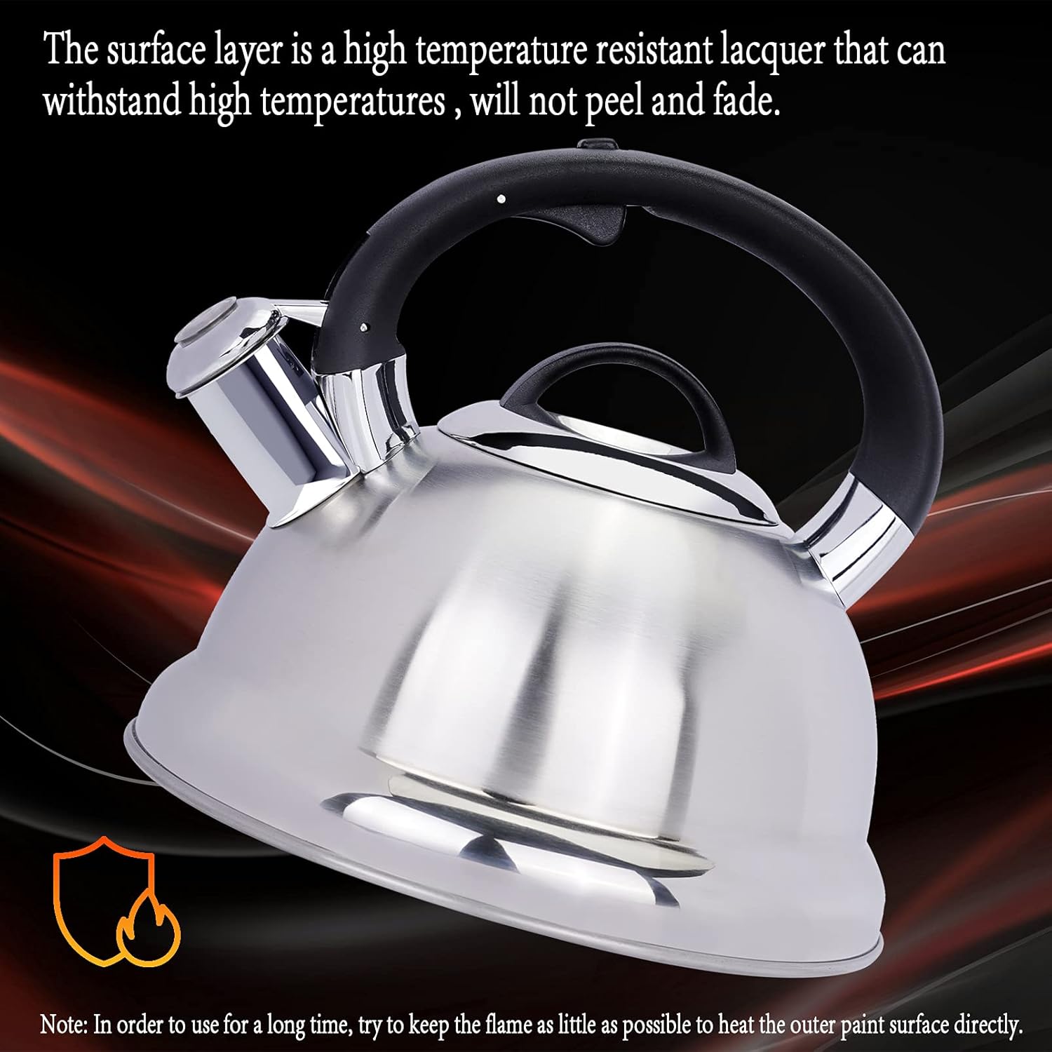 Masio 25 Quart Whistling Tea Kettle Stove-Top
