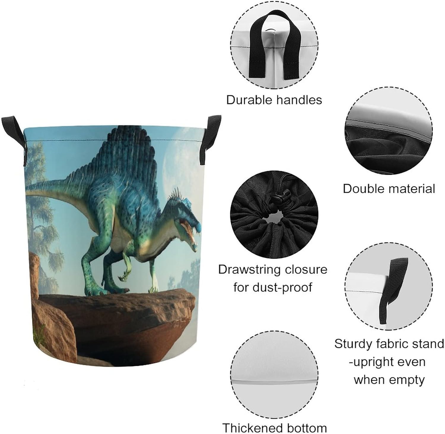 3D Spinosaurus Laundry Hamper Powerful Capacity Perfect for Home Storage