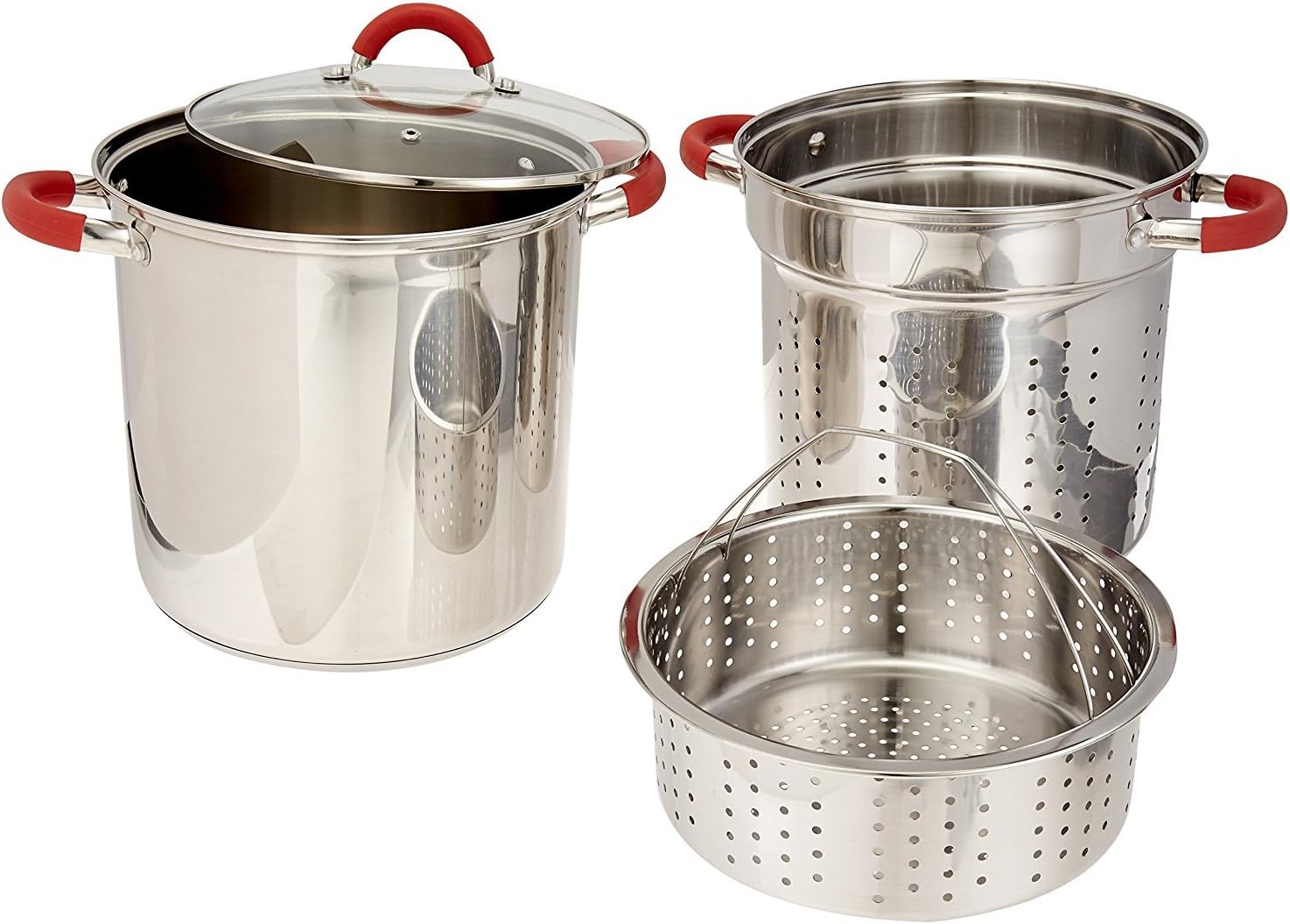 ExcelSteel 8 Qt Multifunction Stainless Steel Pasta Cooker
