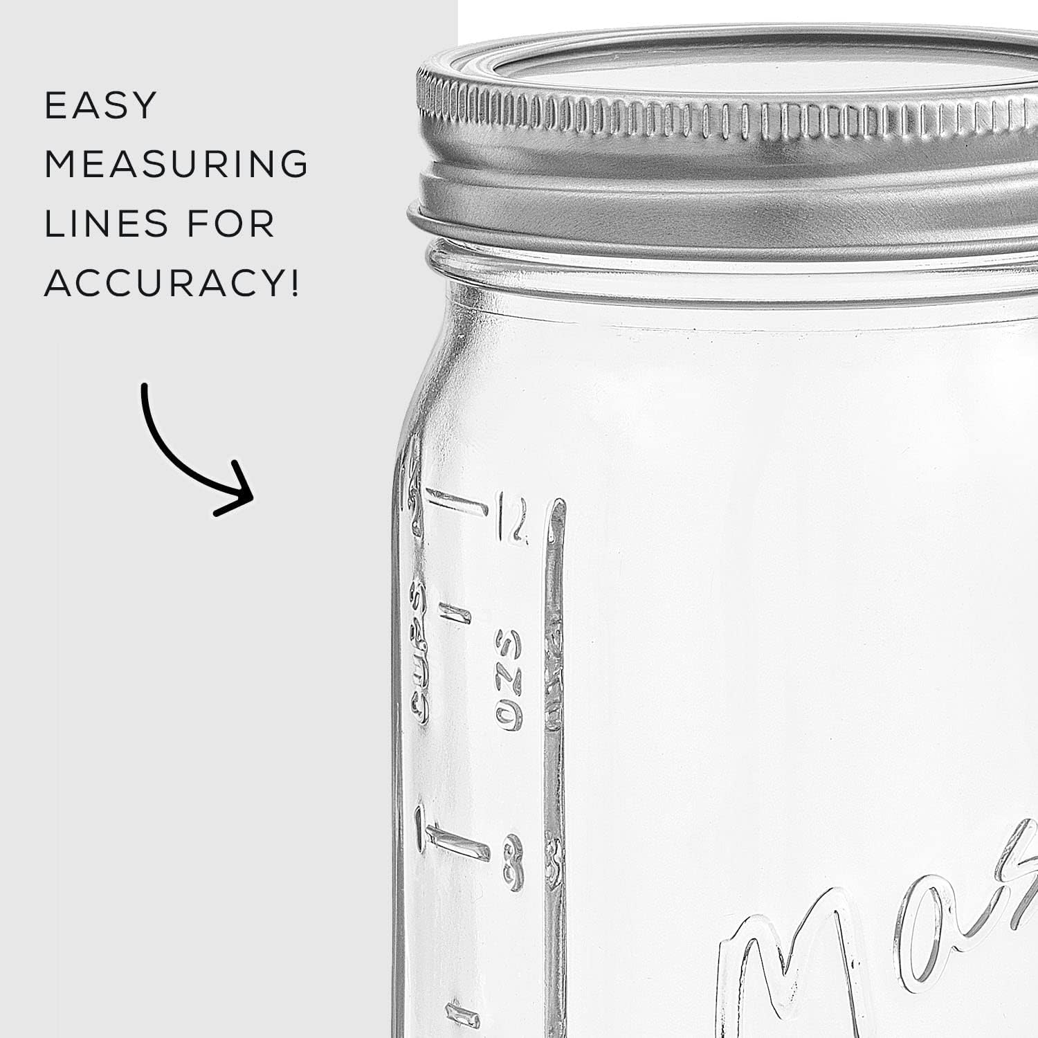 JoyJolt 16 oz Mason Jars 6-Pack