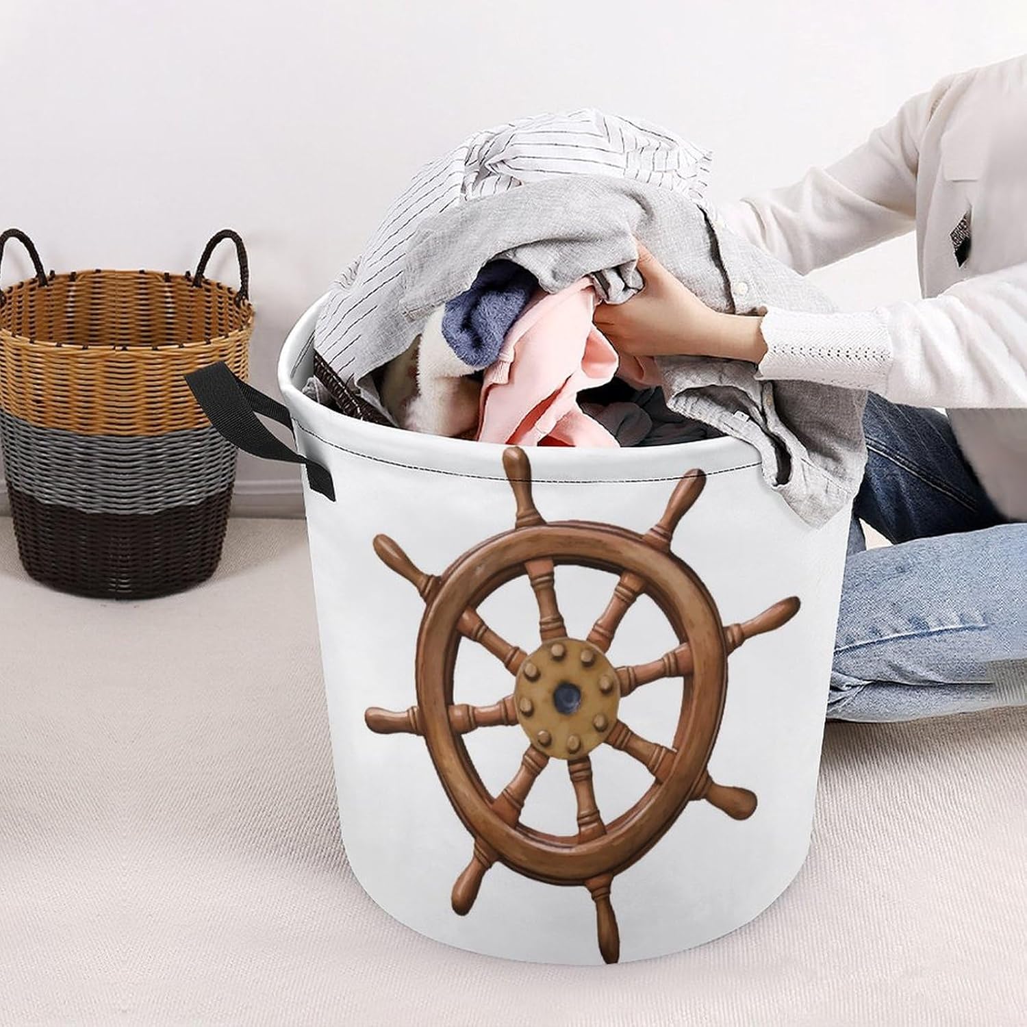 Durable Water resistant Boat Steer Laundry Hamper