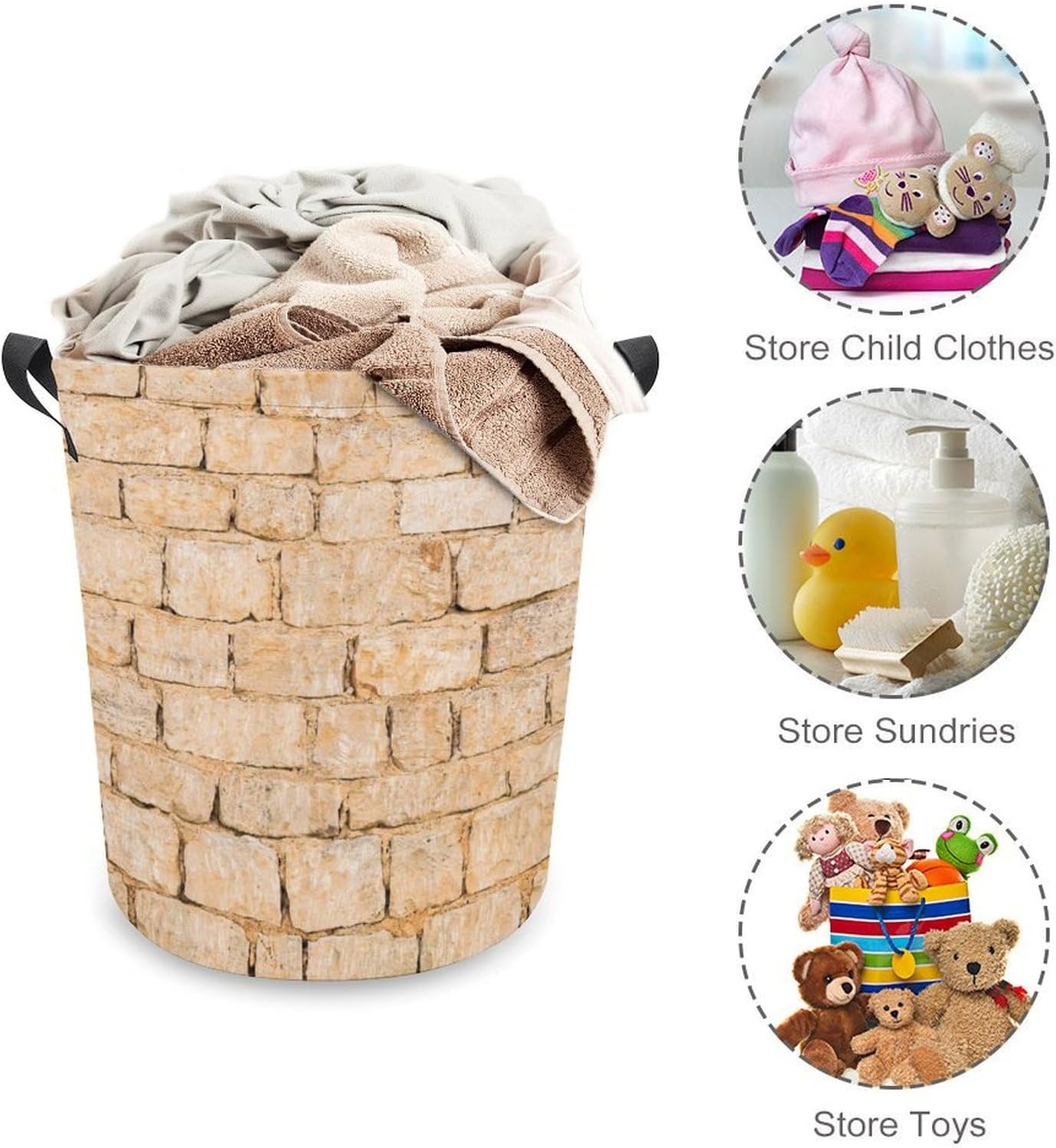 MEIKKO Waterproof Laundry Baskets with Handles