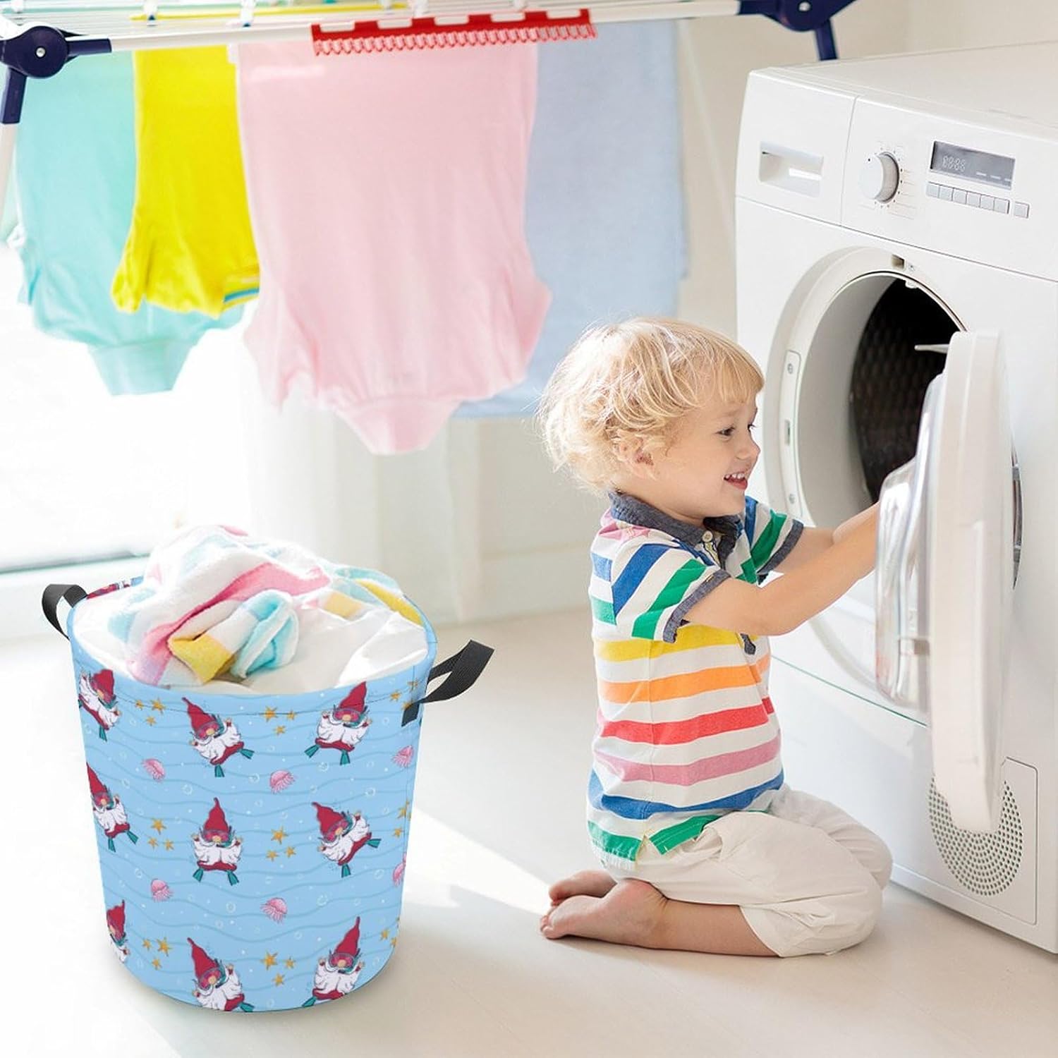 Cartoon Diving Laundry Basket