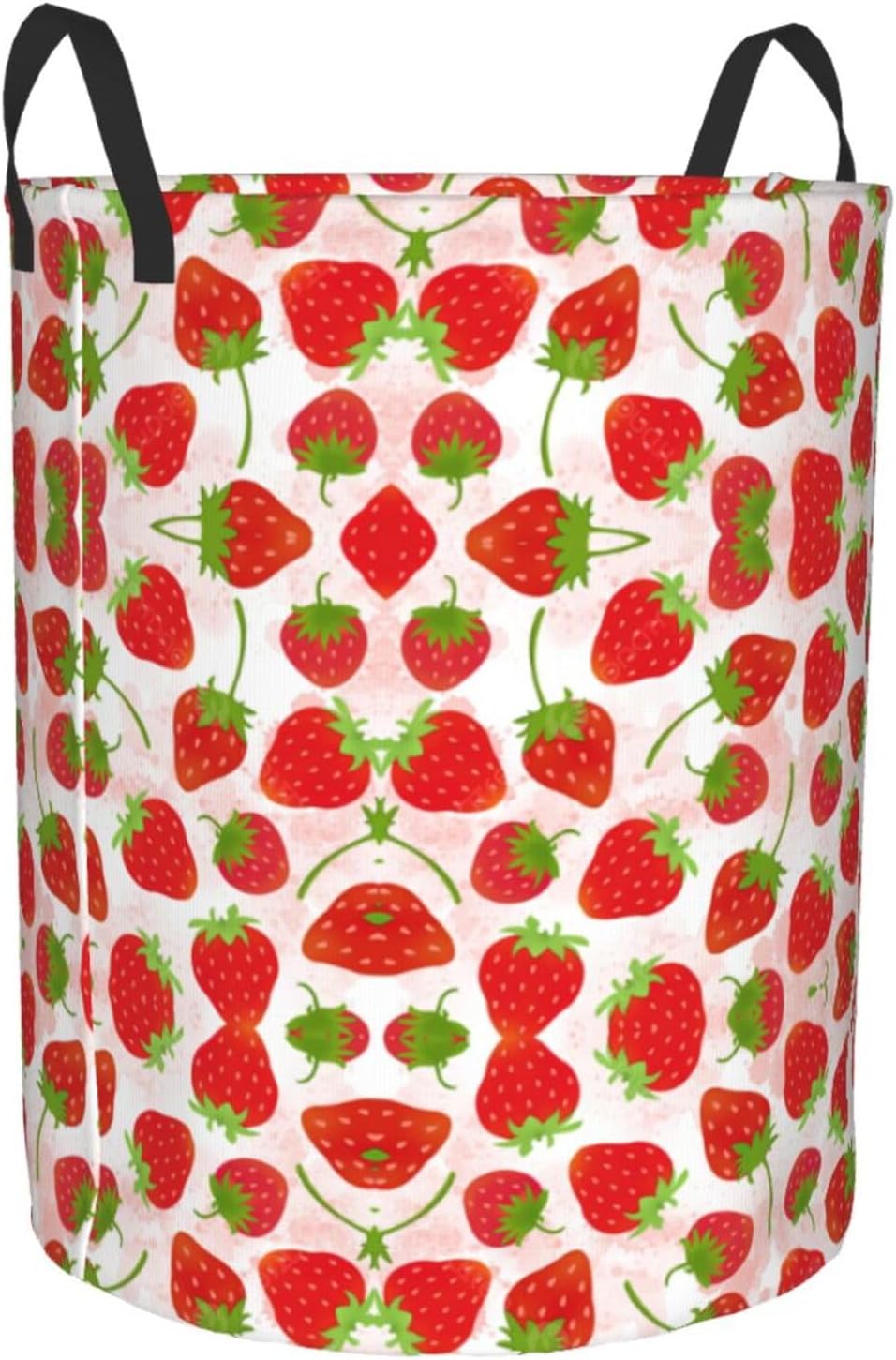 Strawberry Circular Hamper - Medium Storage Basket for Laundry and More