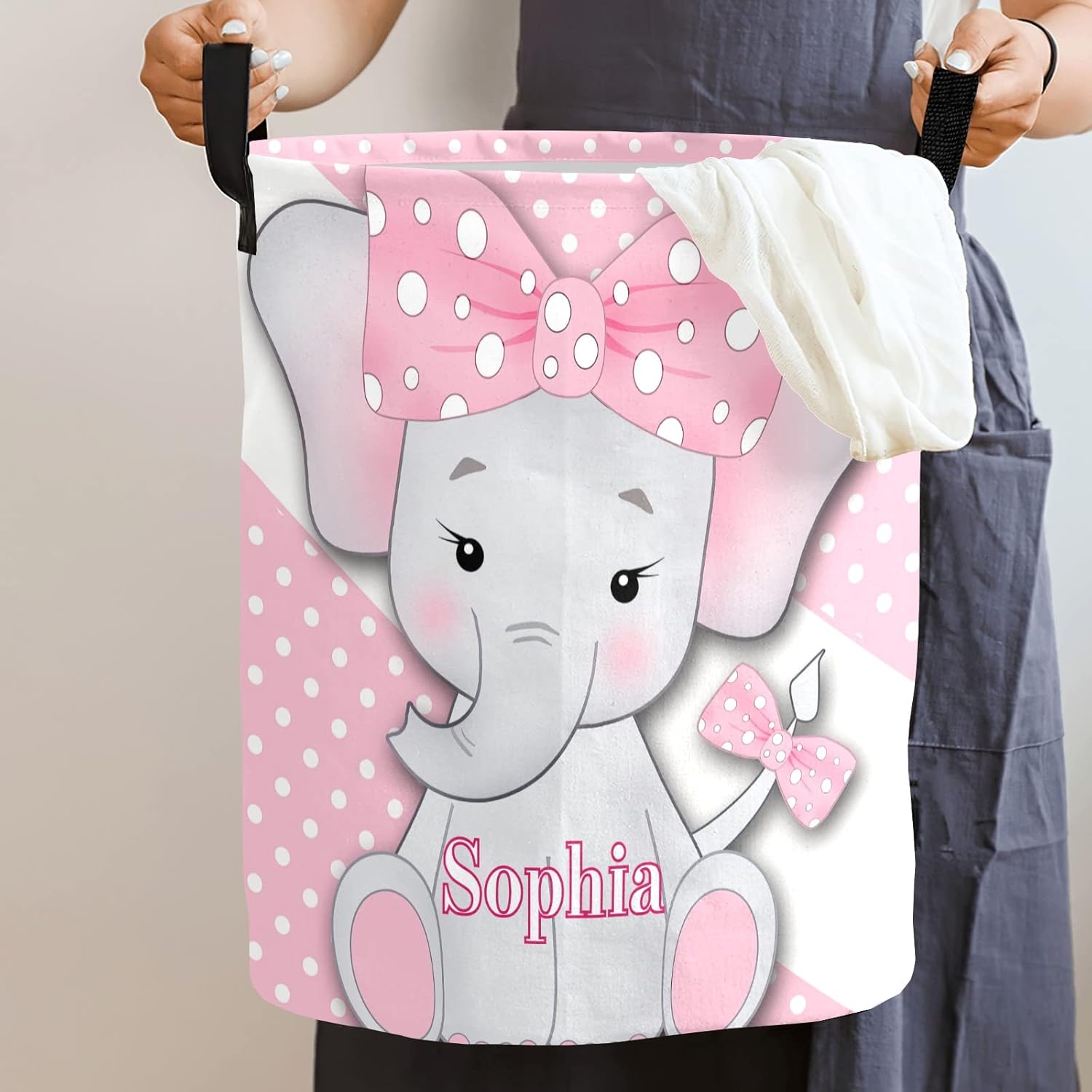 Personalized Child Laundry Basket - Foldable Durable