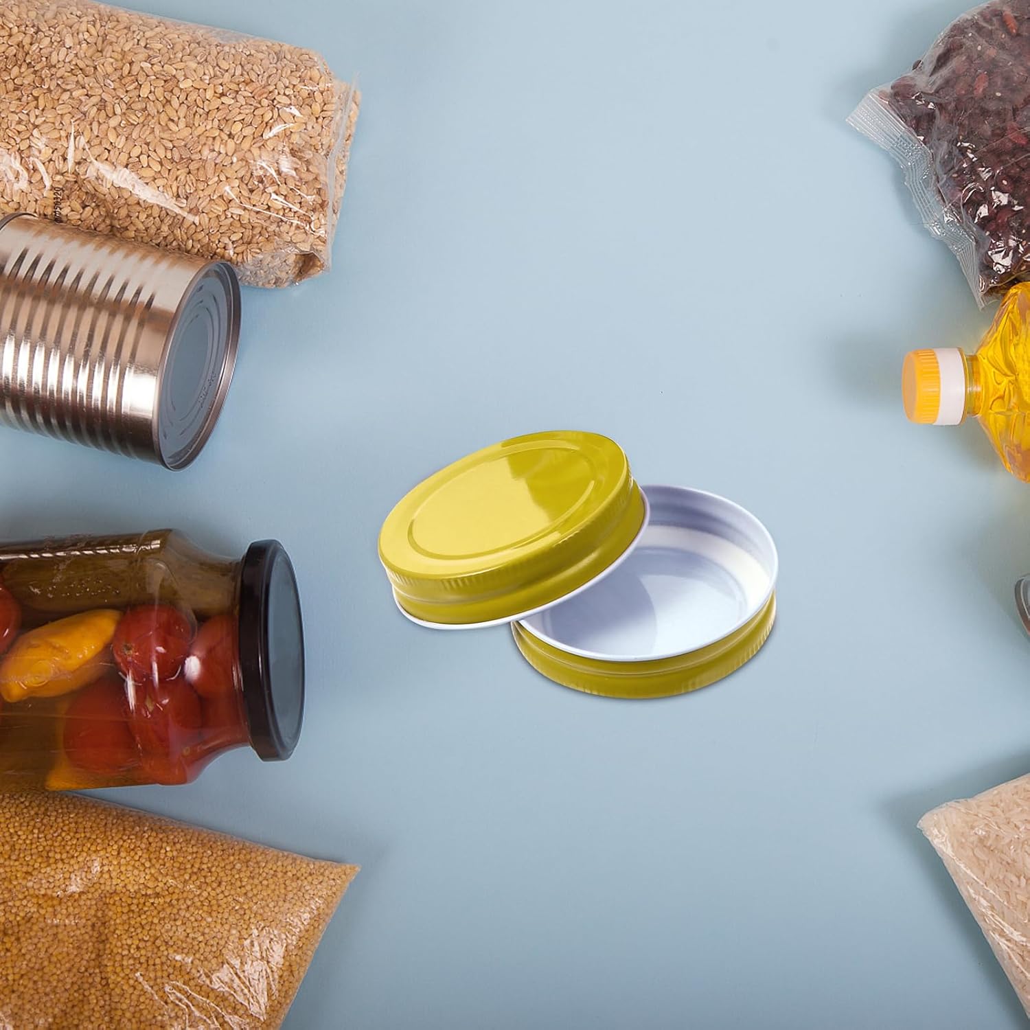 12pcs Tinplate Jar Lids for Canning Storage