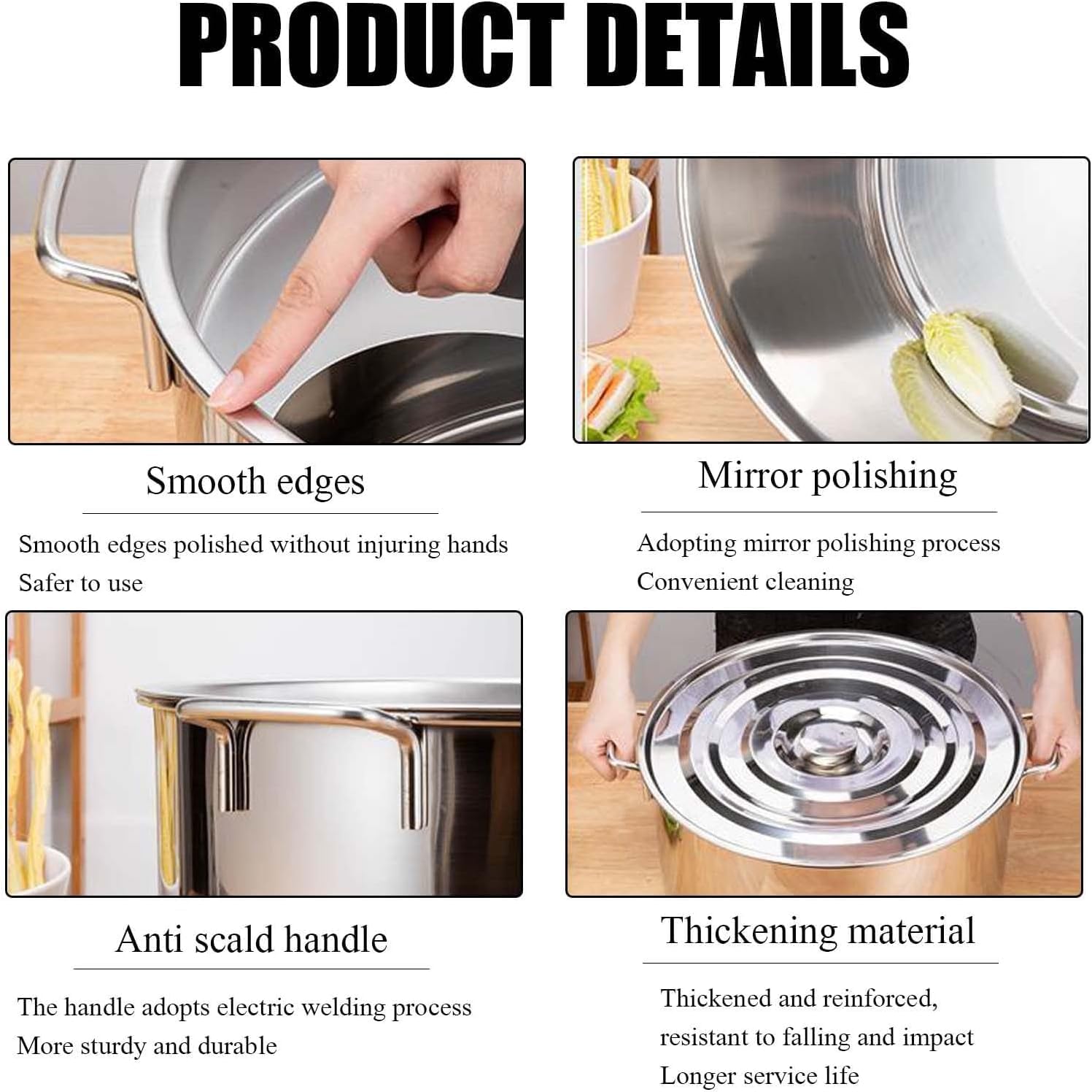 Stainless Steel Pasta Multi-Purpose Pot steamer with Basket and Lid