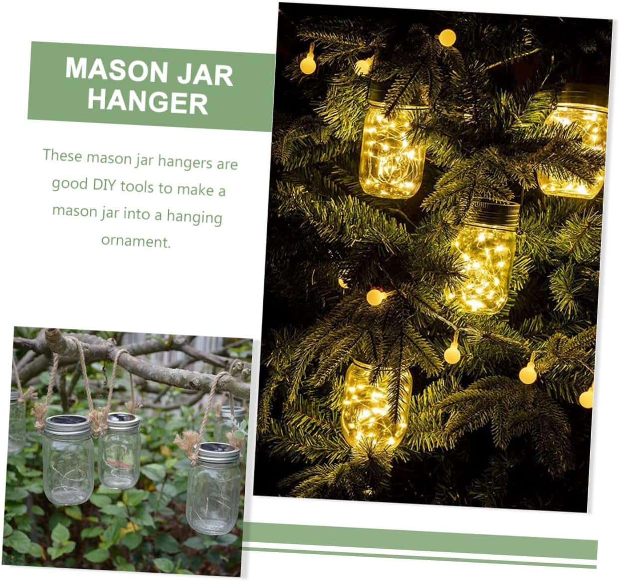 STOBAZA 6-Piece Mason Jar Hangers Aluminum Rugged Durable