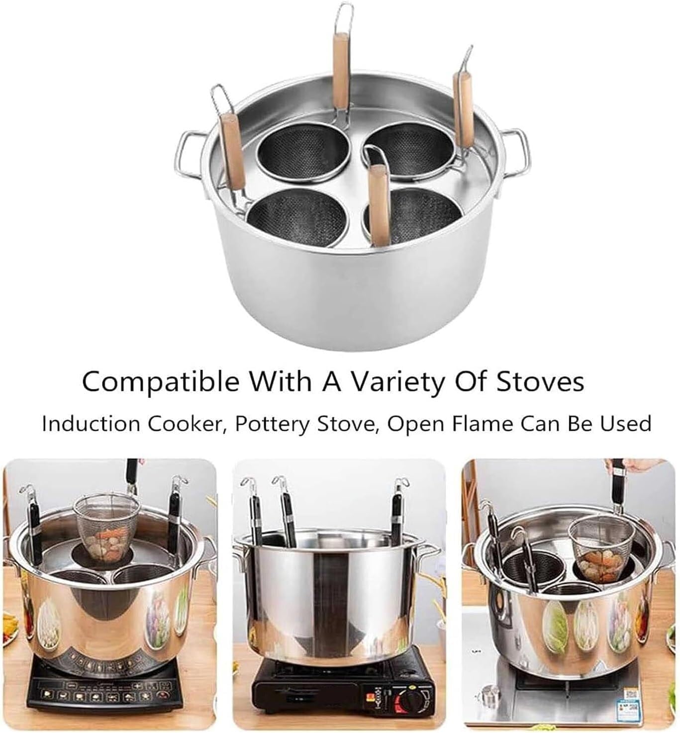 Stylish Pasta Pot with Colander for Home Kitchen and RestaurantsEasy to Use