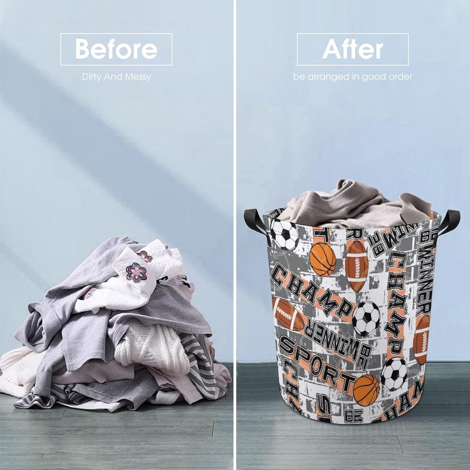 Meiko Sport Balls Laundry Hamper - Durable Storage Solution