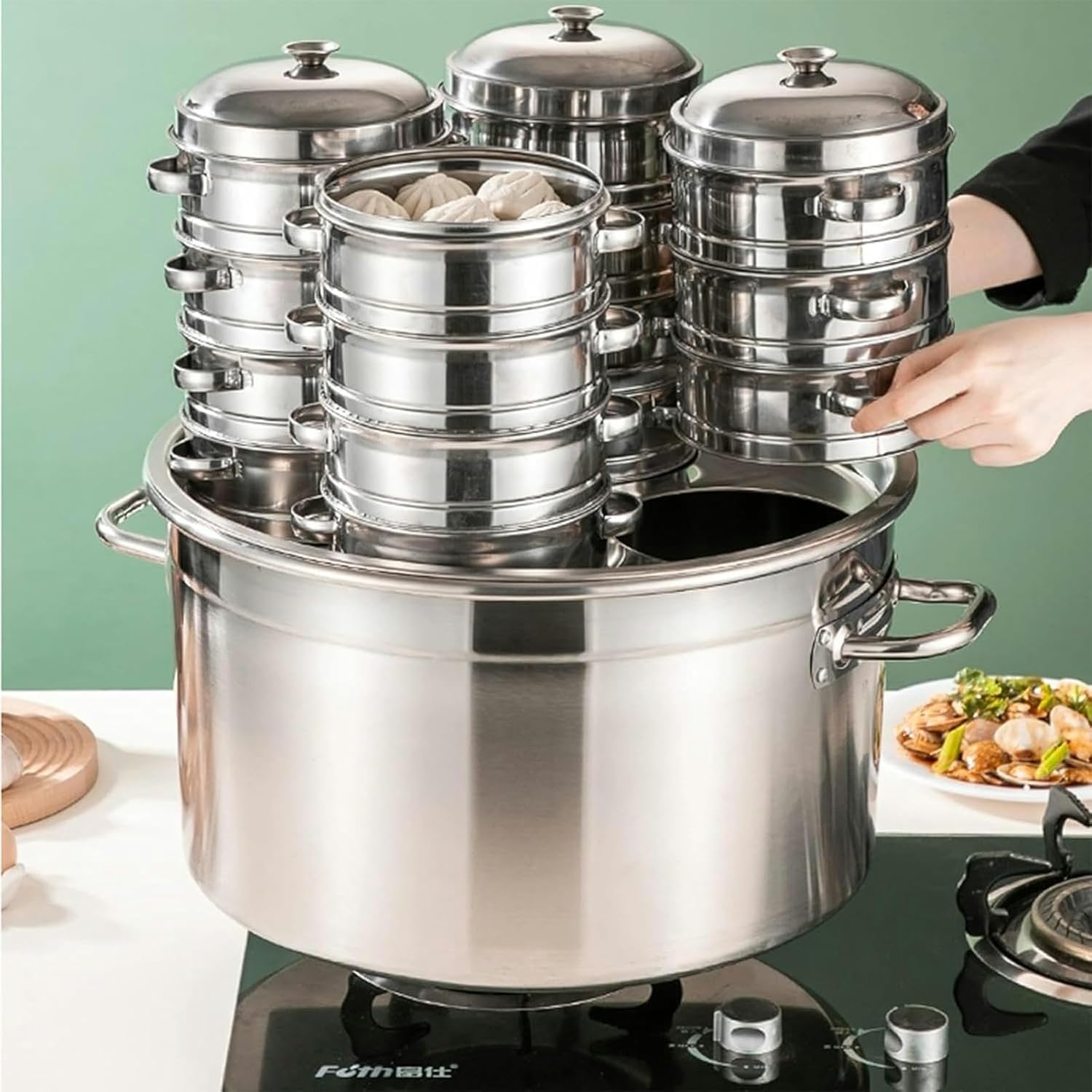 Stainless Steel Multi-Purpose Cooking Pot with Variations