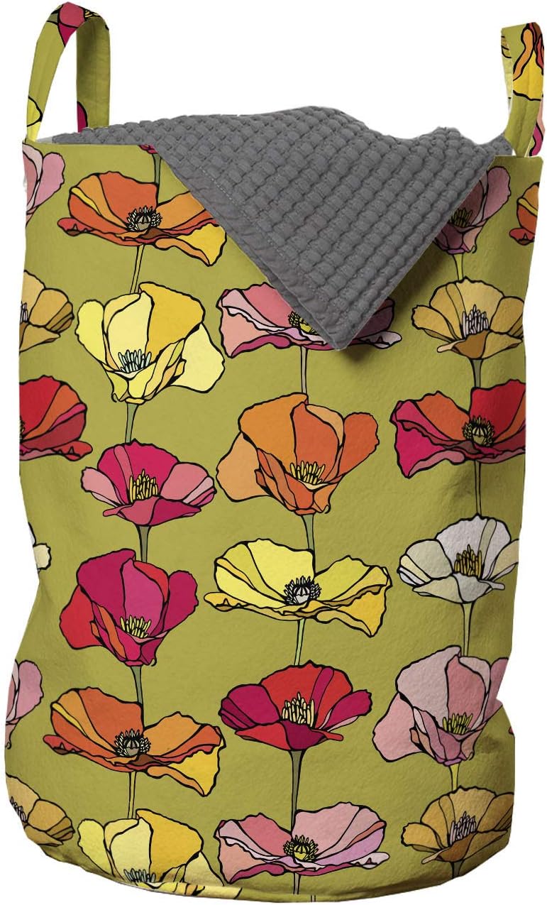 Ambesonne Poppy Laundry Bag