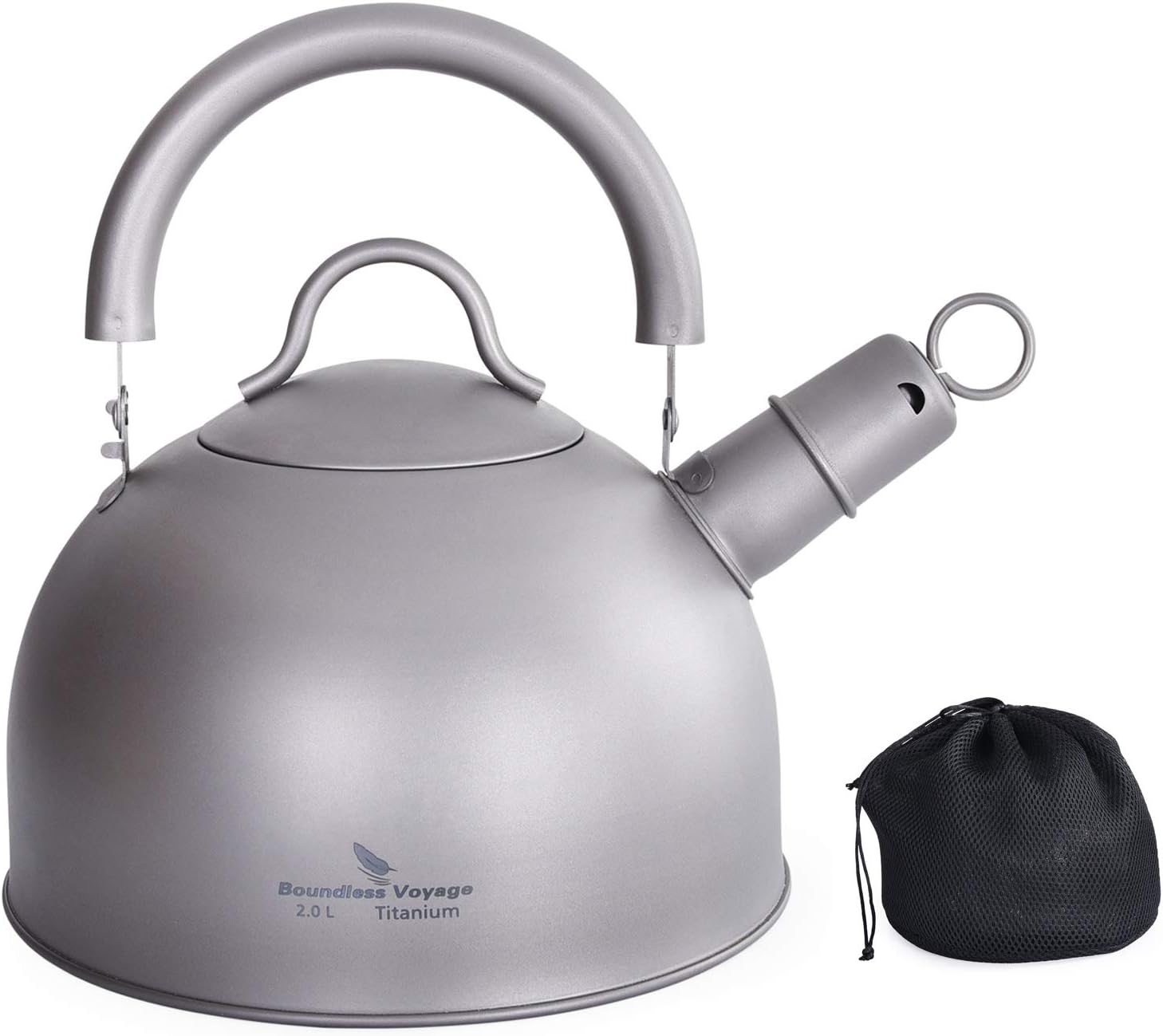 iBasingo 2L Titanium Whistling Tea Kettle