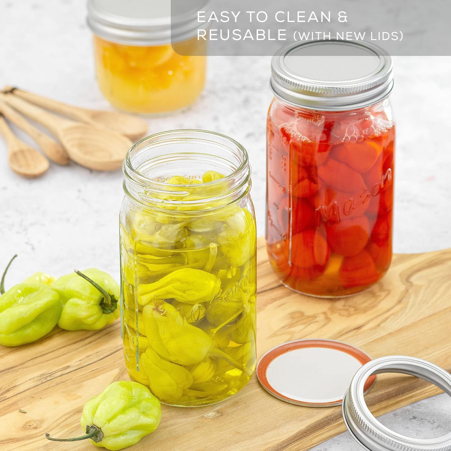 JoyJolt 16 oz Mason Jars 6-Pack