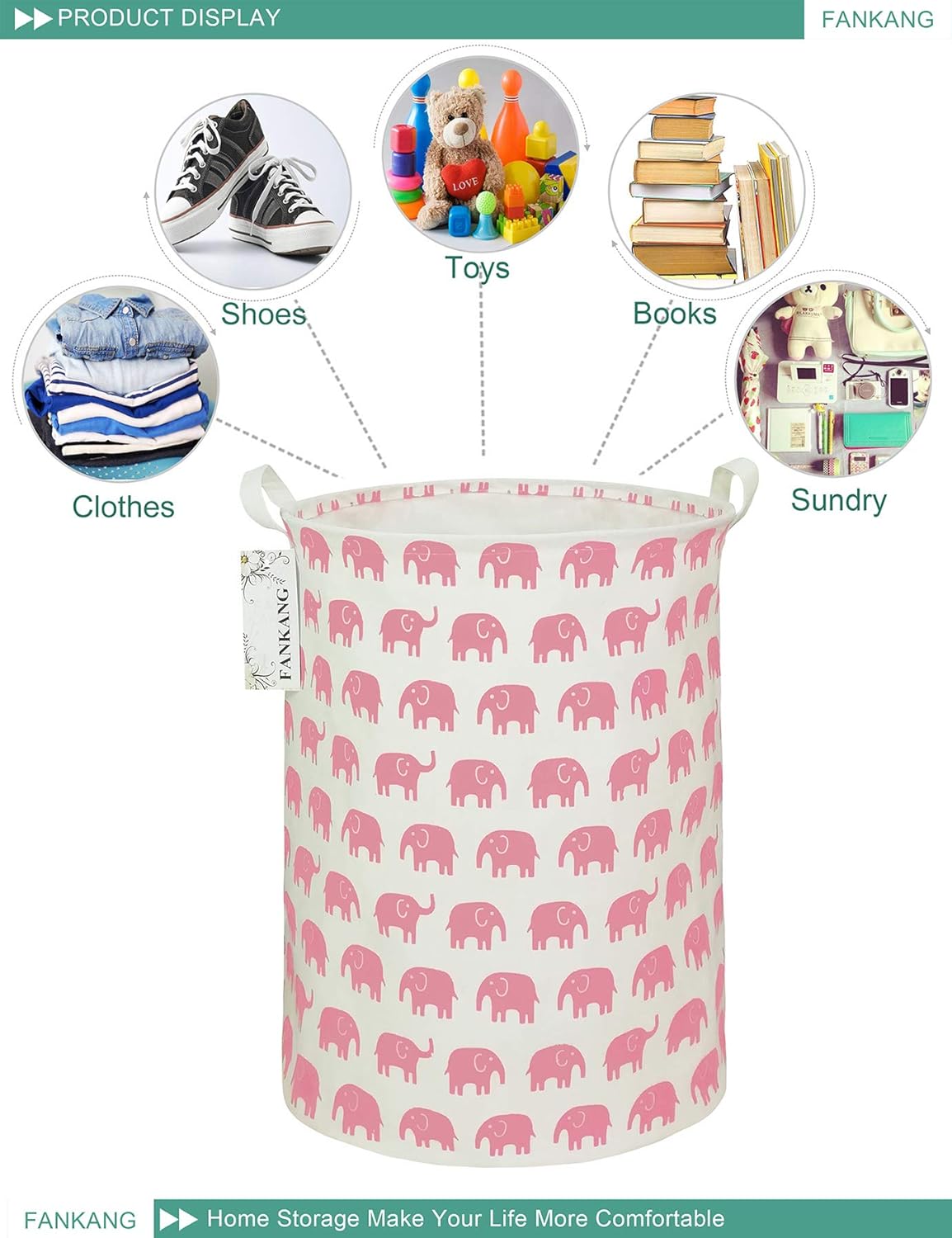 FANKANG Small Storage Basket 197 x 157 45cm x 40cm