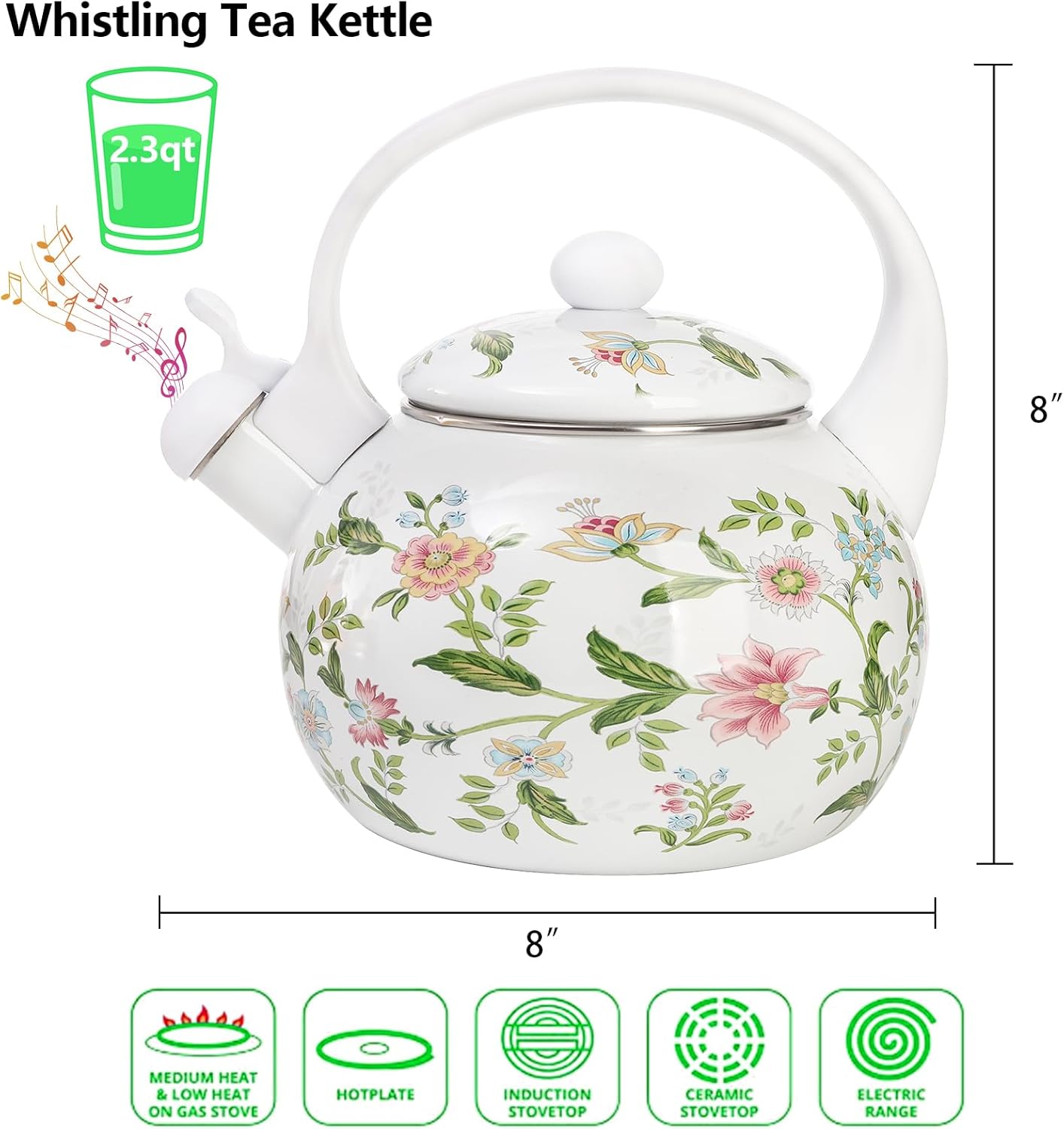 23 Quart Classic Round Tea Kettle