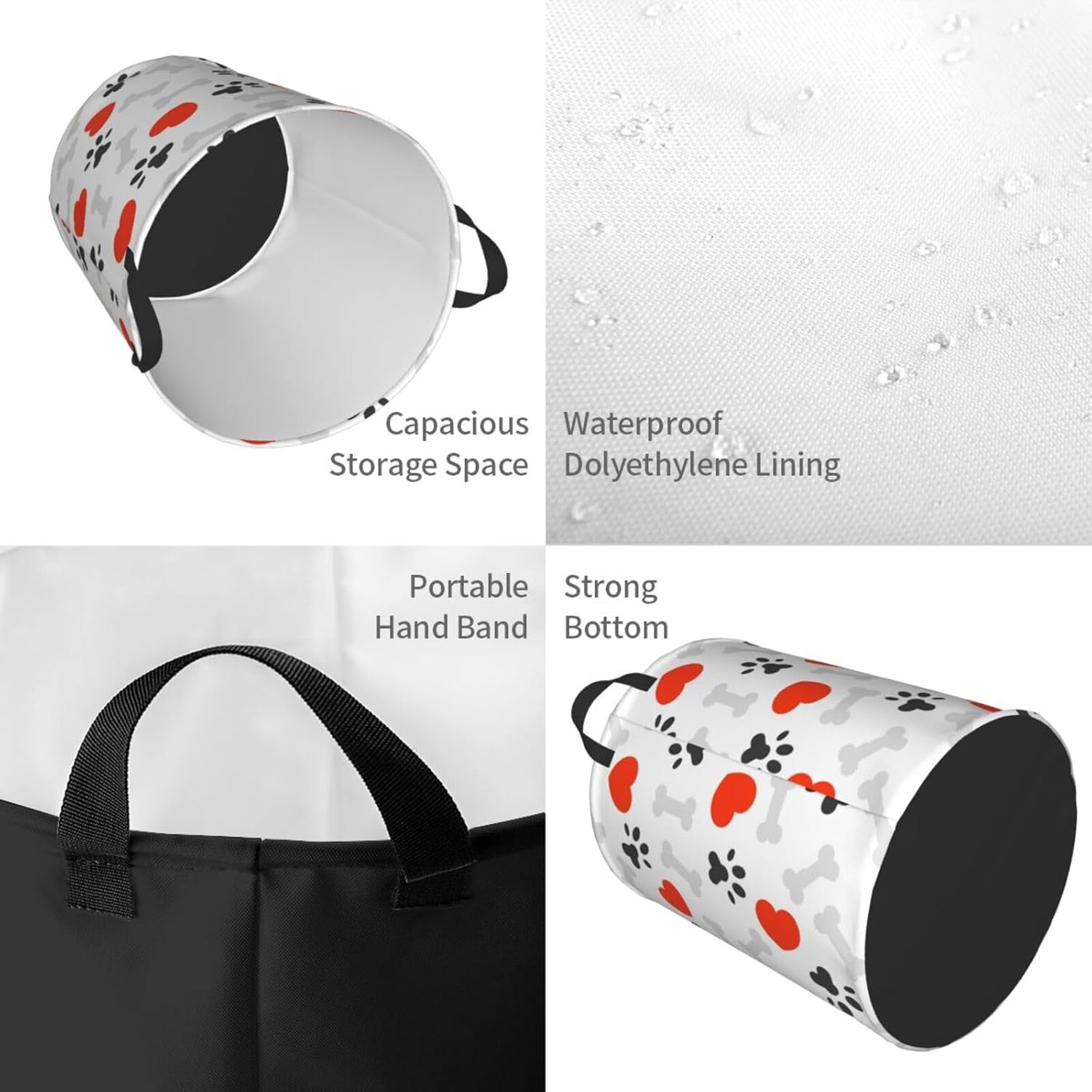 Collapsible Laundry Basket with Handles