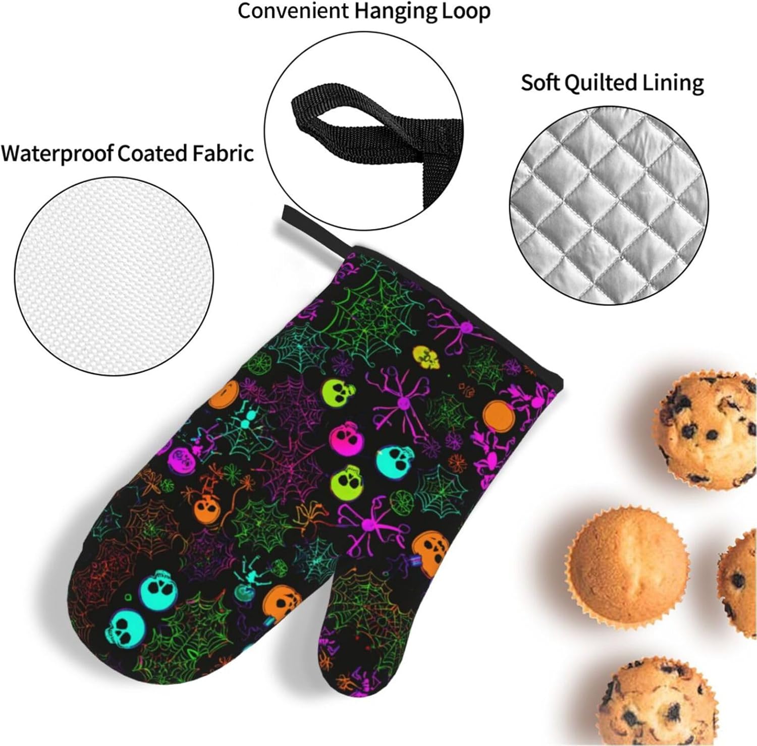 Halloween Oven Mitts Pot Holders Set