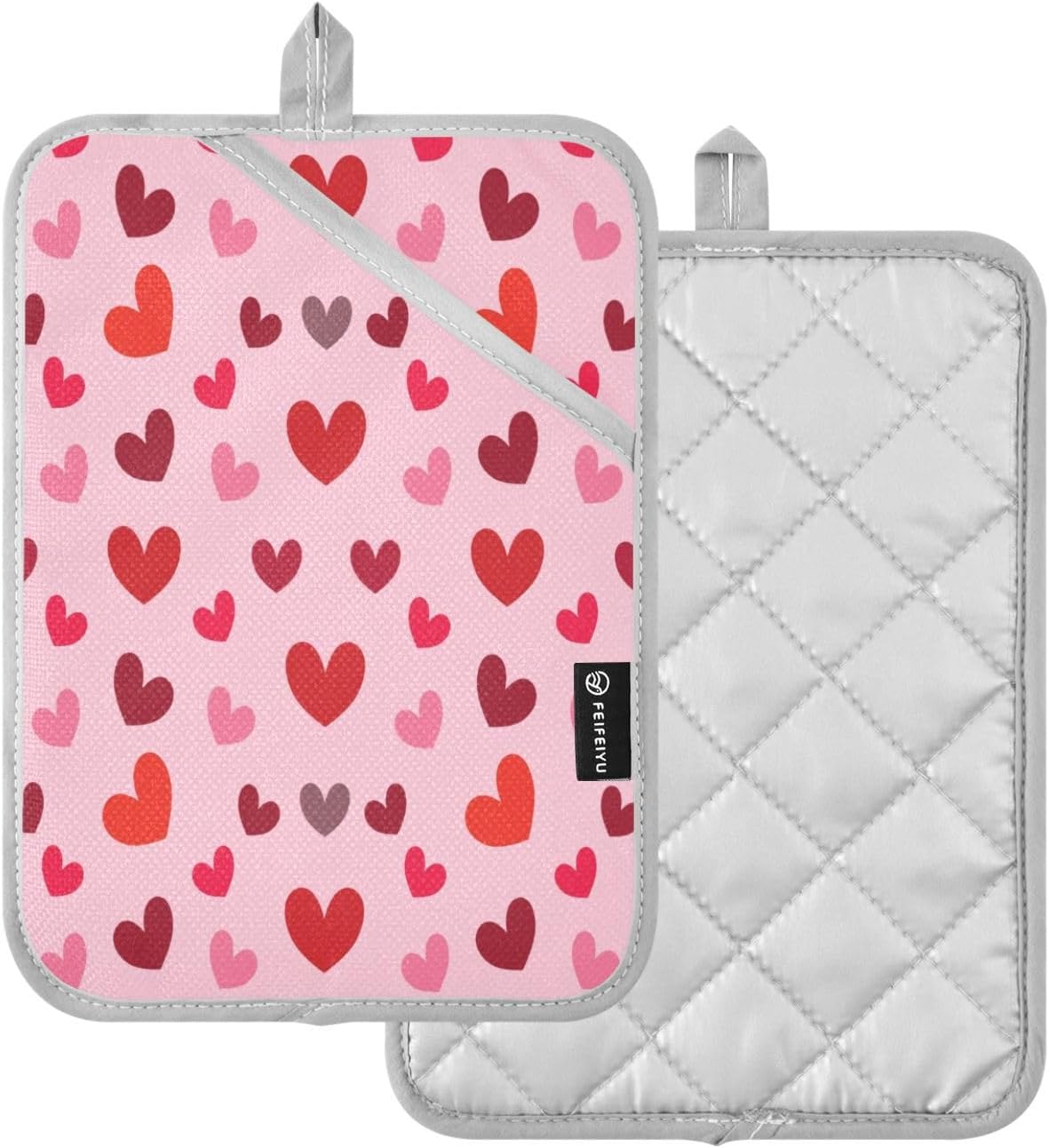 Cute Hearts Potholders Set Essential Heat-Resistant Potholders for Ovens Kitchens