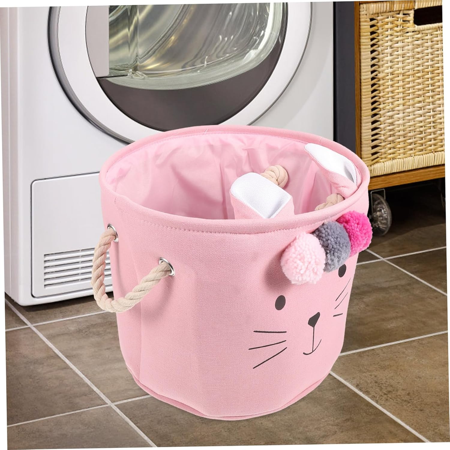 SEWOART Baby Girl Collapse Laundry Hamper Newborn Storage Basket