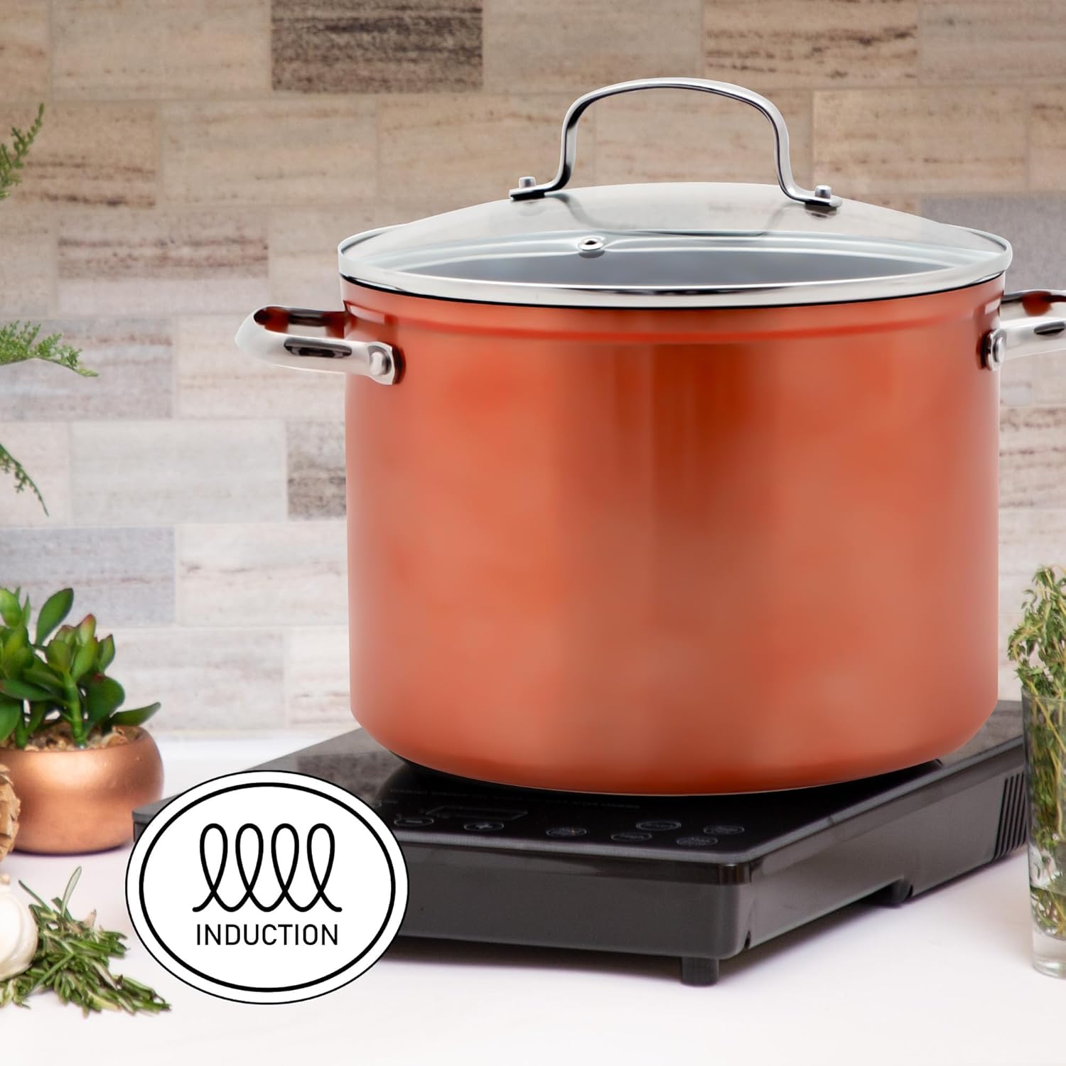 12-Piece Non-Stick Ceramic Cookware Set with Induction Compatibility