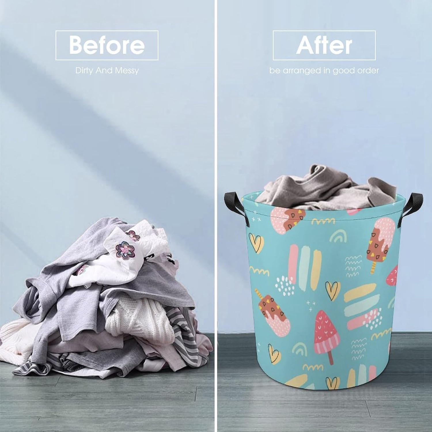 Summer Fun Ice Cream Laundry Hamper