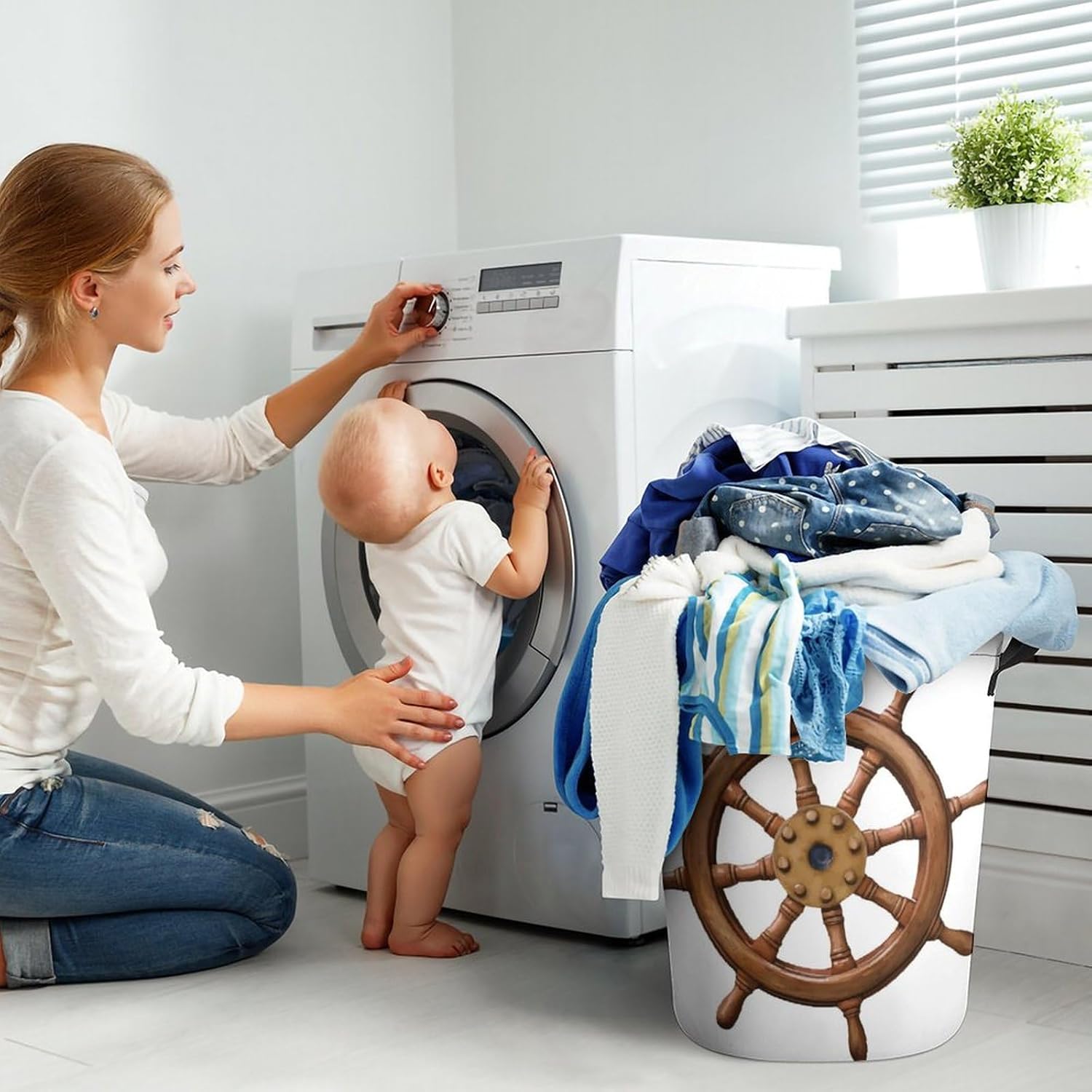 Durable Water resistant Boat Steer Laundry Hamper