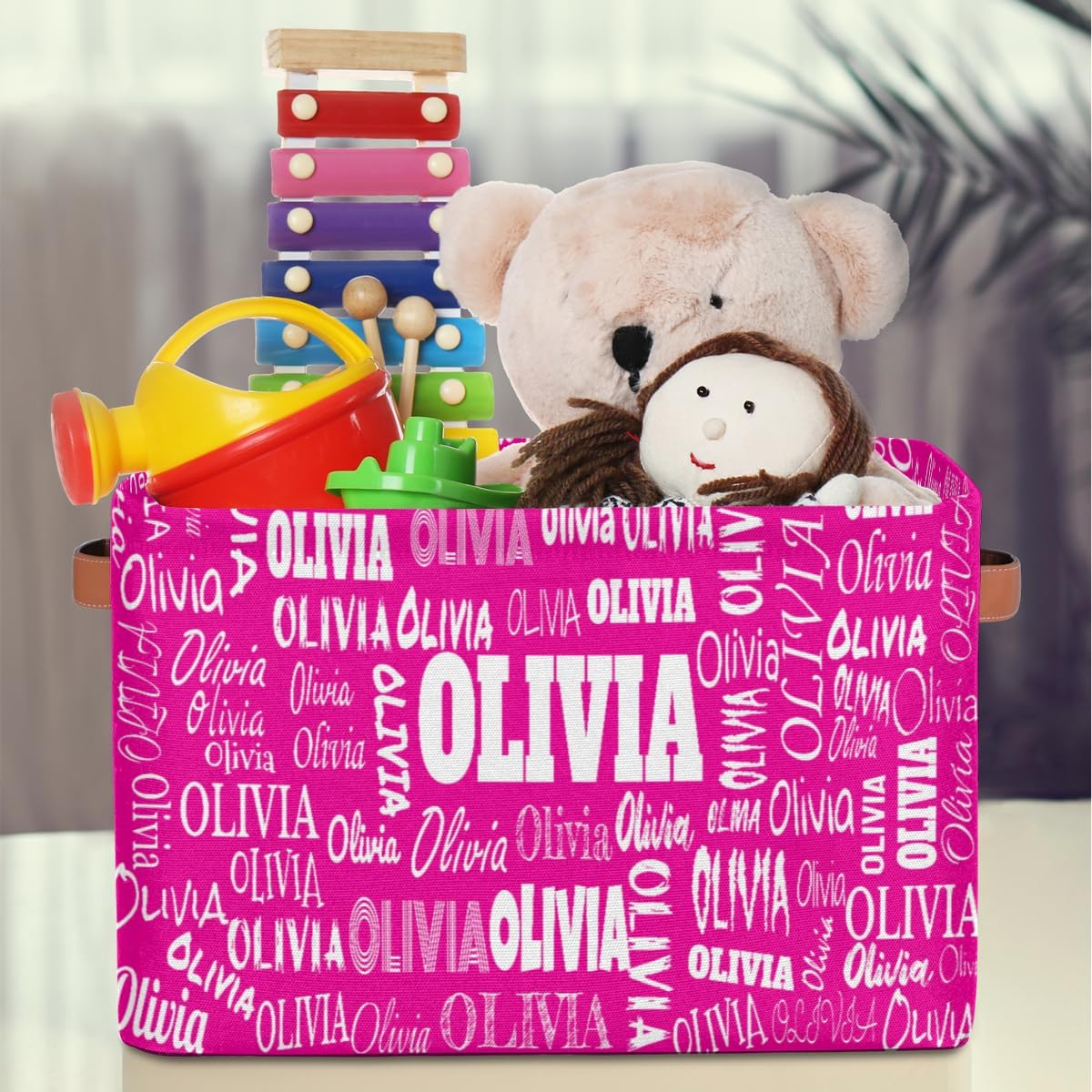 Personalized Foldable Storage Basket with Name