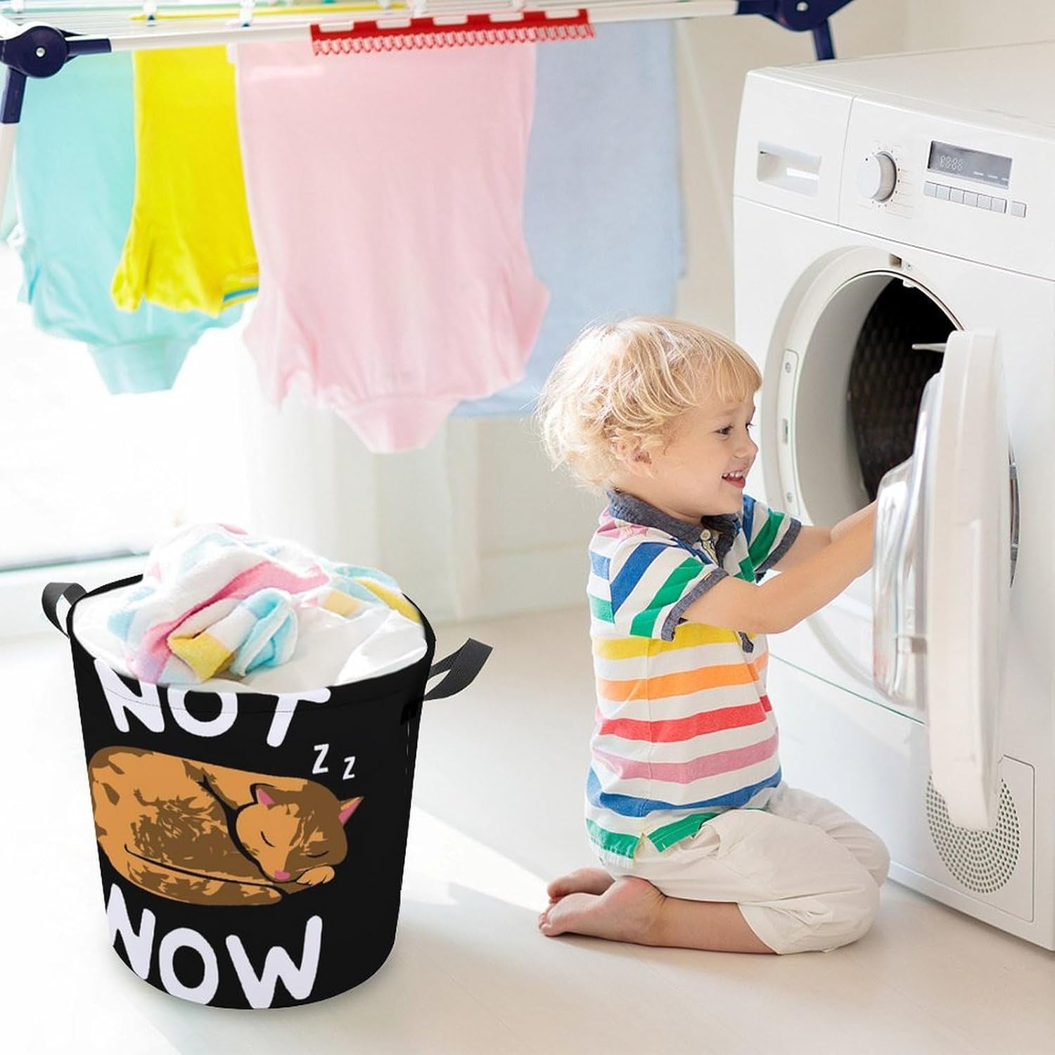 Effortlessly Clean Your Space with Our Cute Cat Lazy Laundry Basket