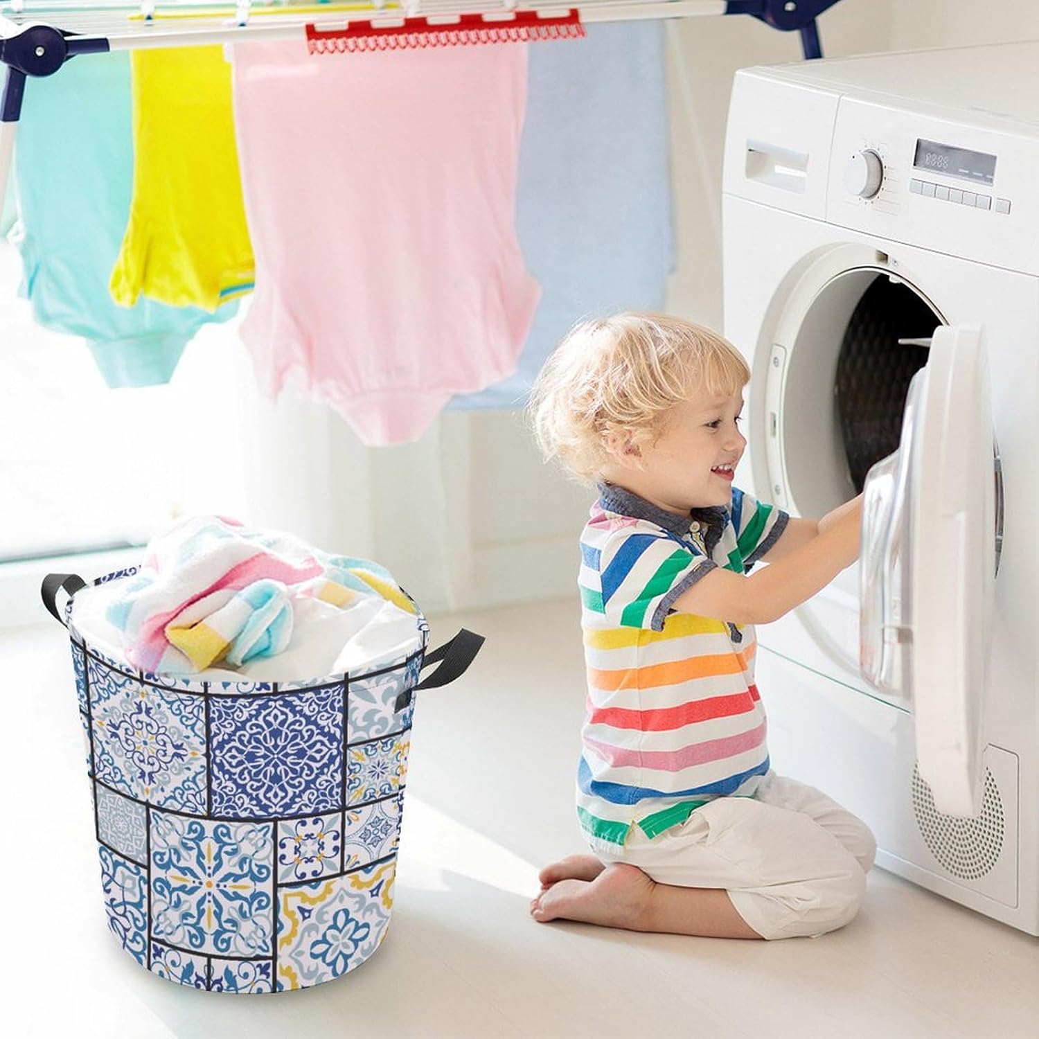 Durable Retro Laundry Hamper Waterproof Storage Solution for Home Travel
