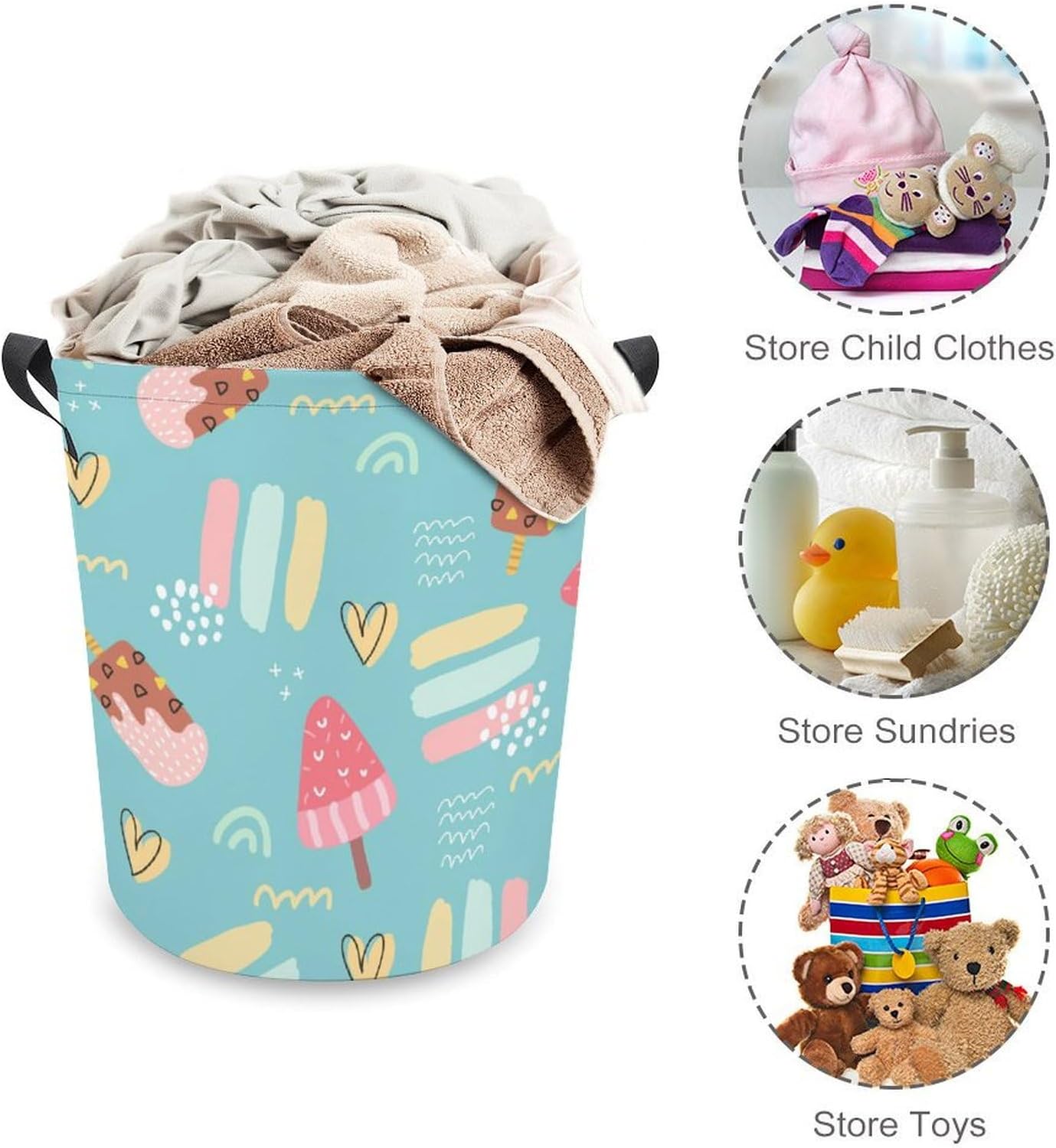 Summer Fun Ice Cream Laundry Hamper